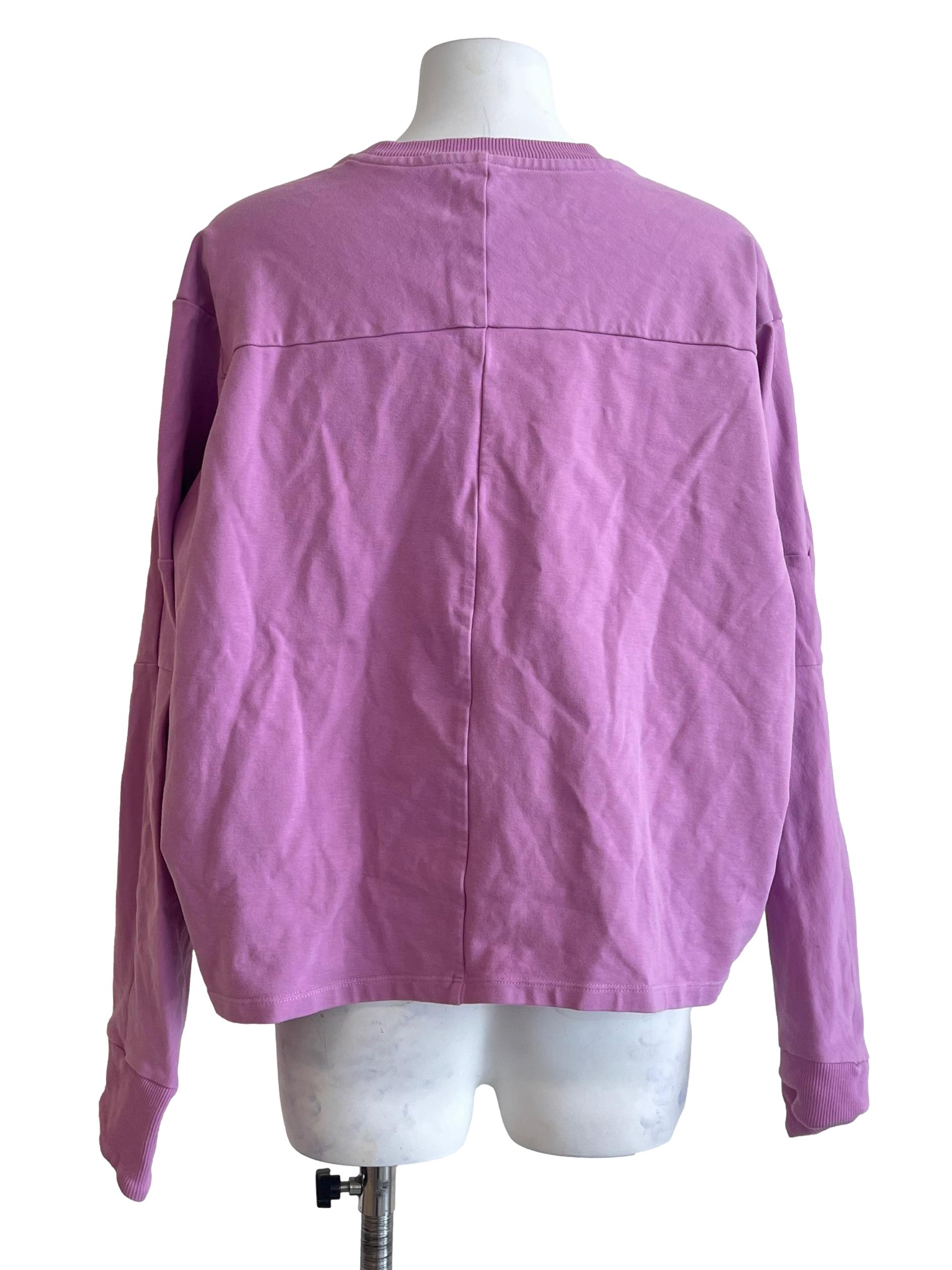 Fuchsia Pink Halter Long Sleeve Top