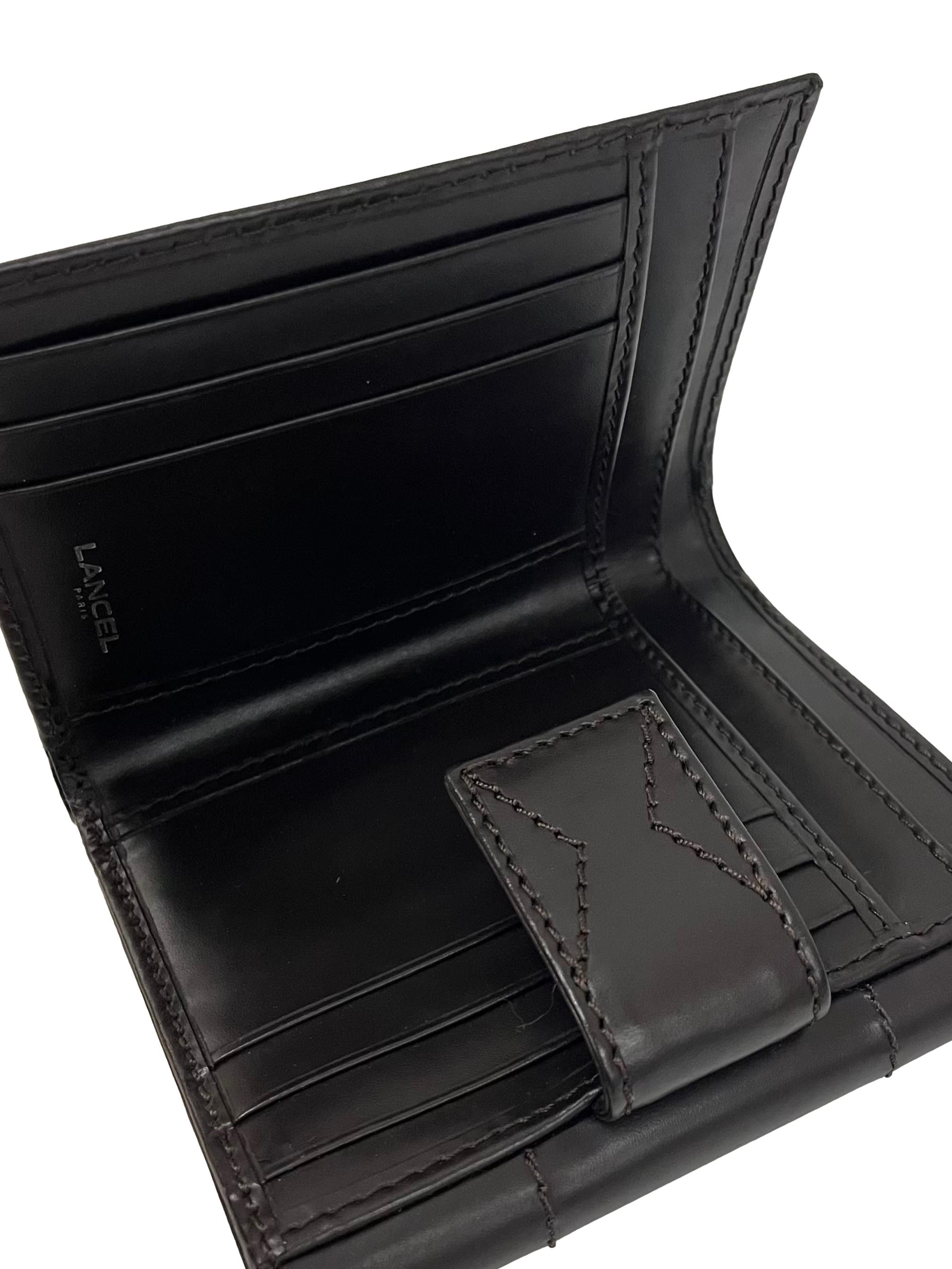 Dark Brown Leather Bifold Wallet CSN