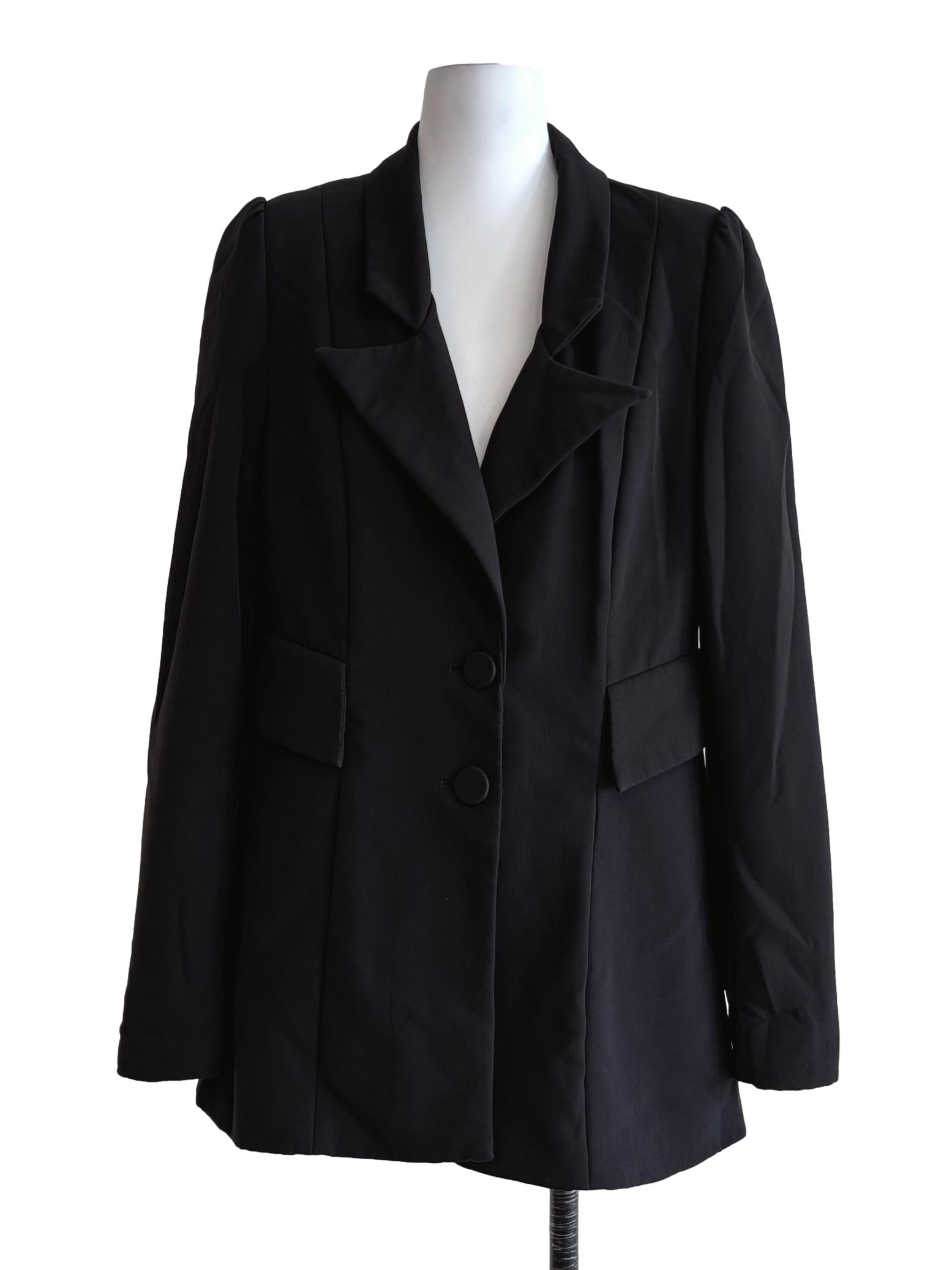 Raven Black Buttoned Blazer