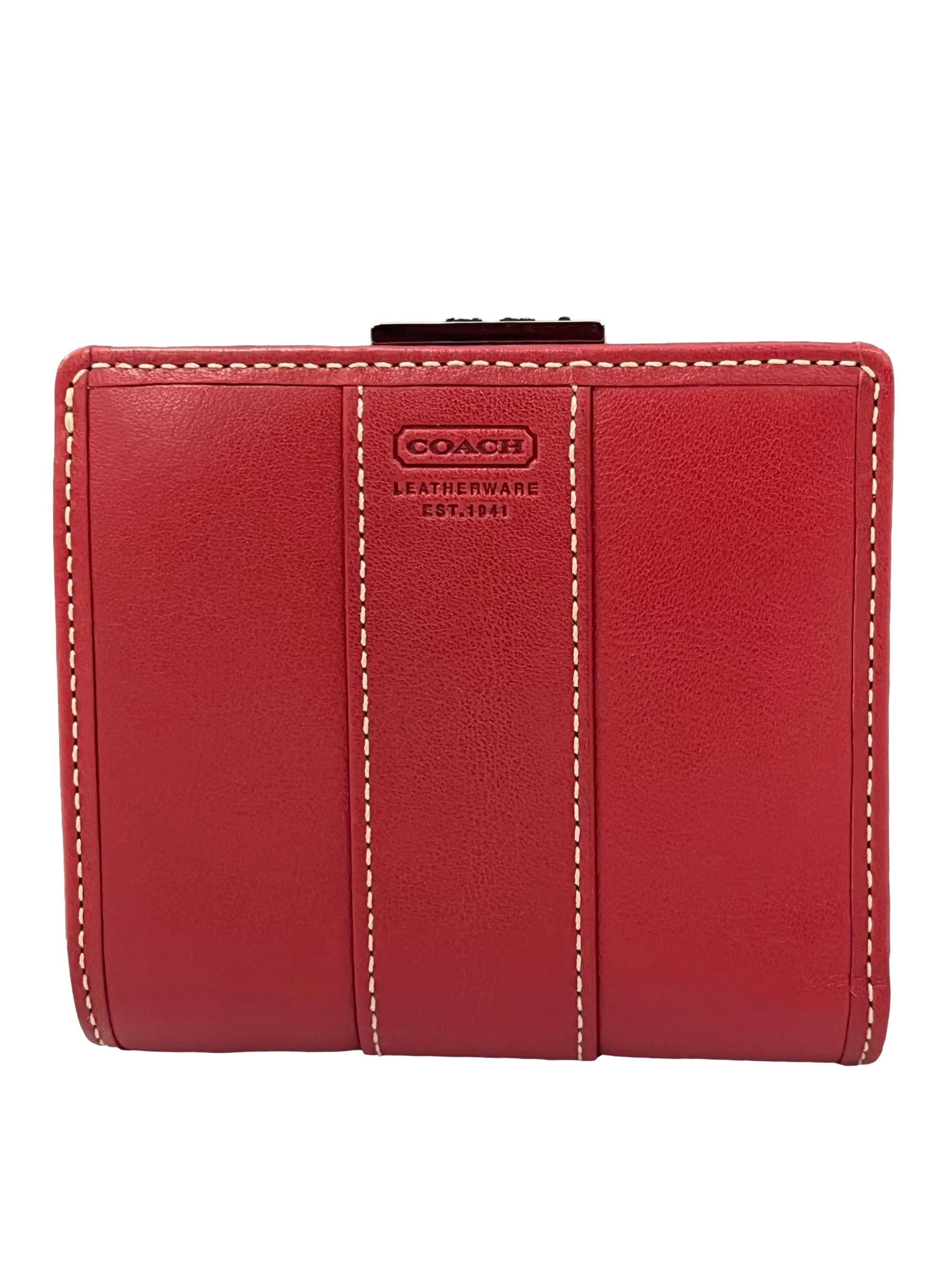 Red Leather Bifold Wallet CSN