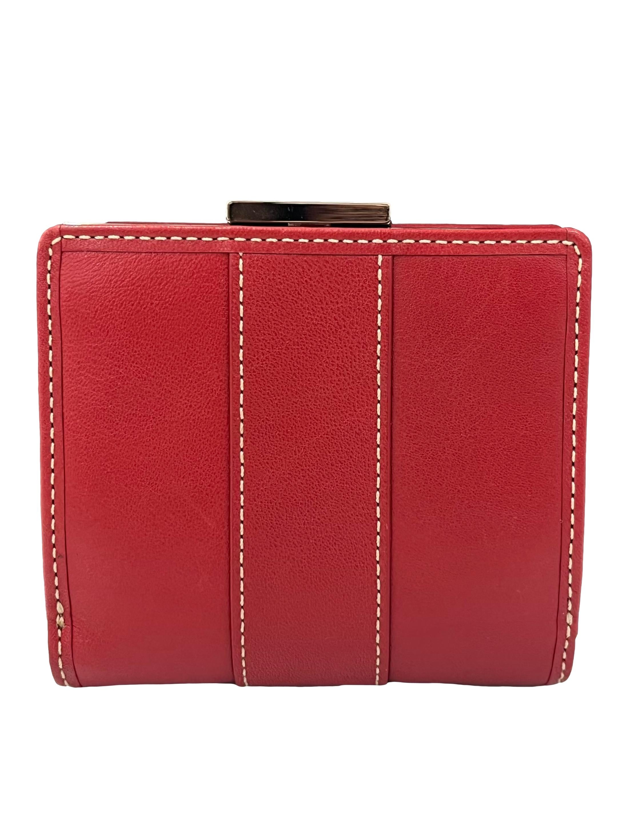 Red Leather Bifold Wallet CSN
