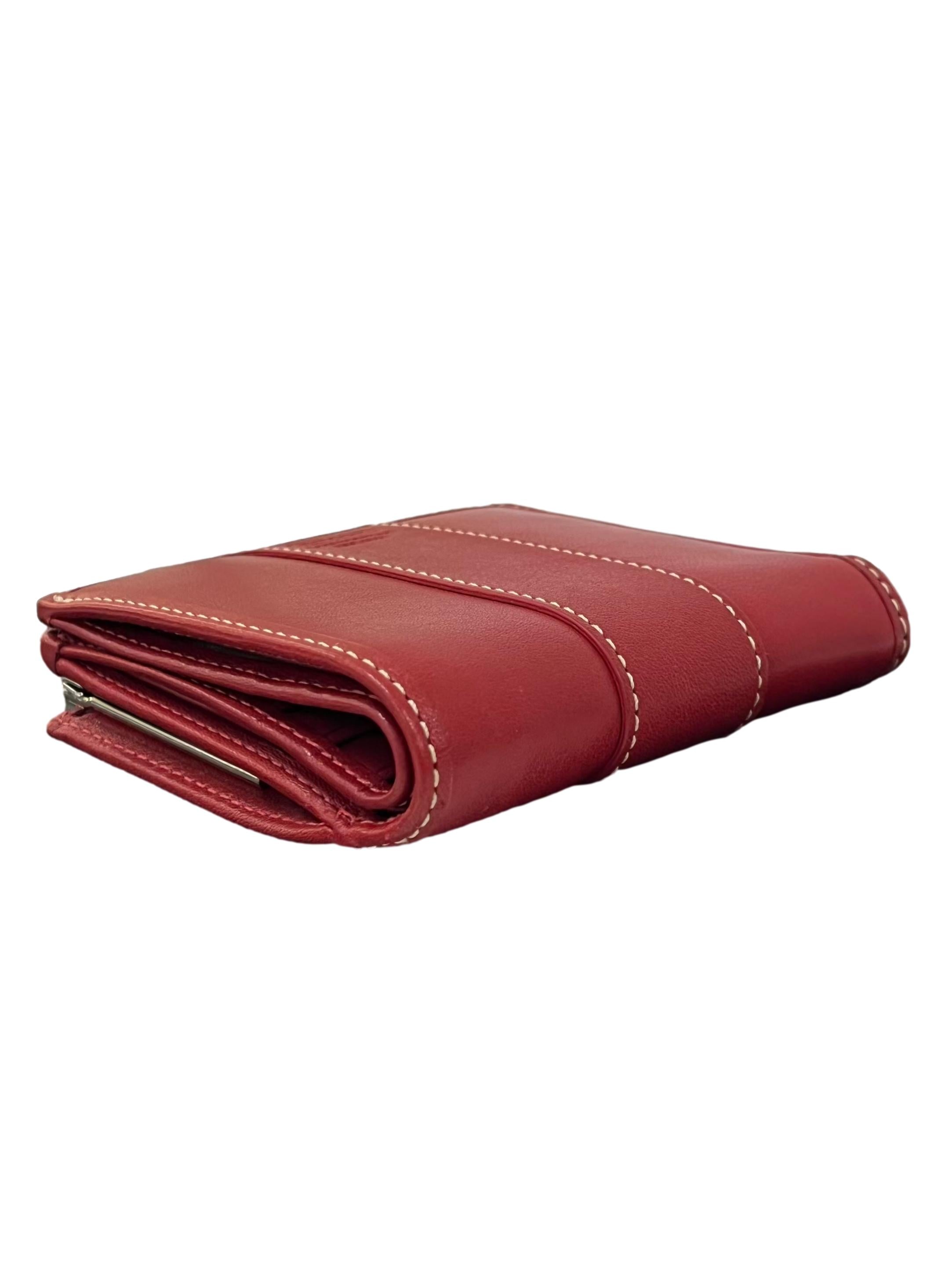 Red Leather Bifold Wallet CSN