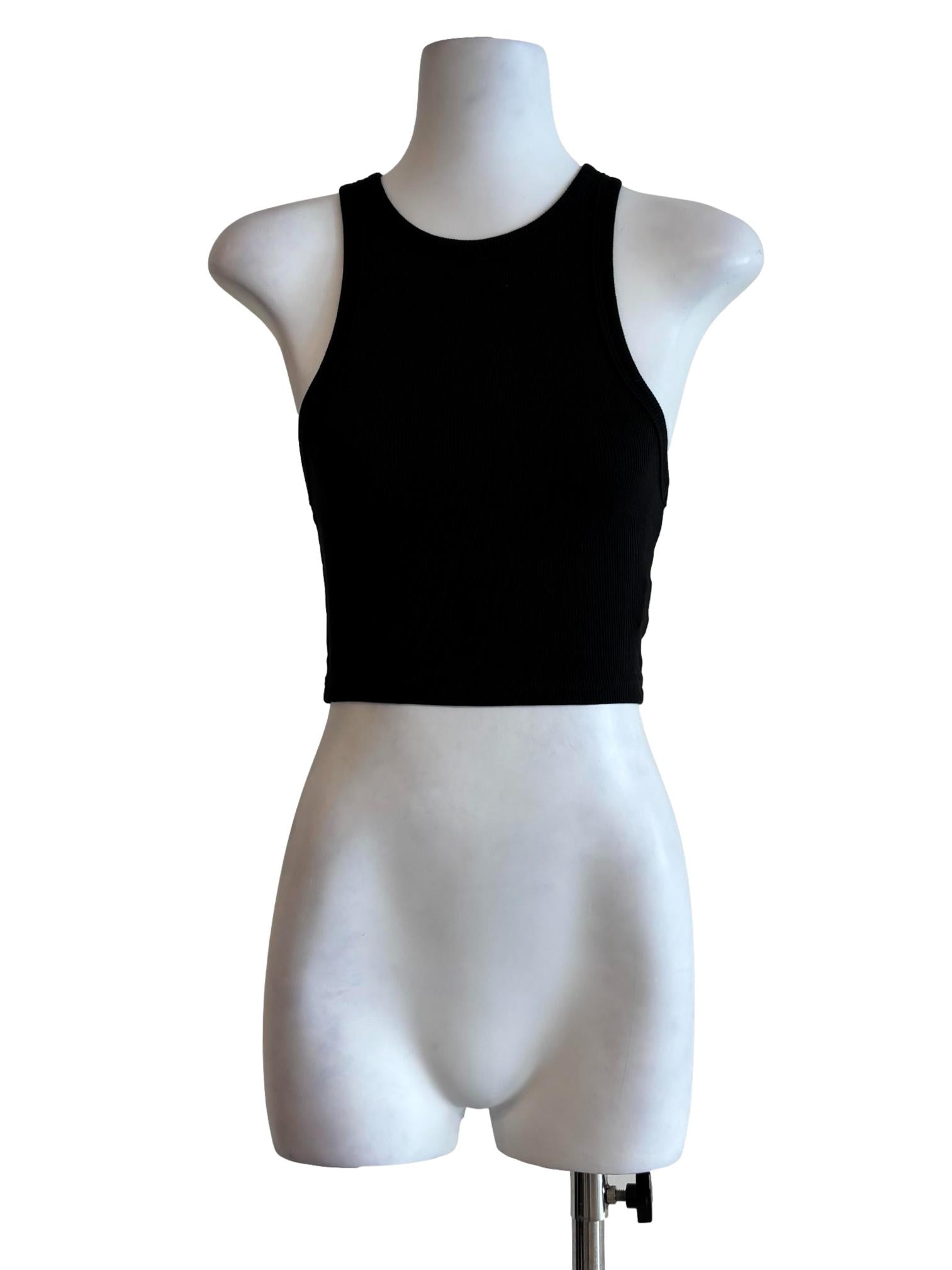 Soft Black Ribbed Tank Top