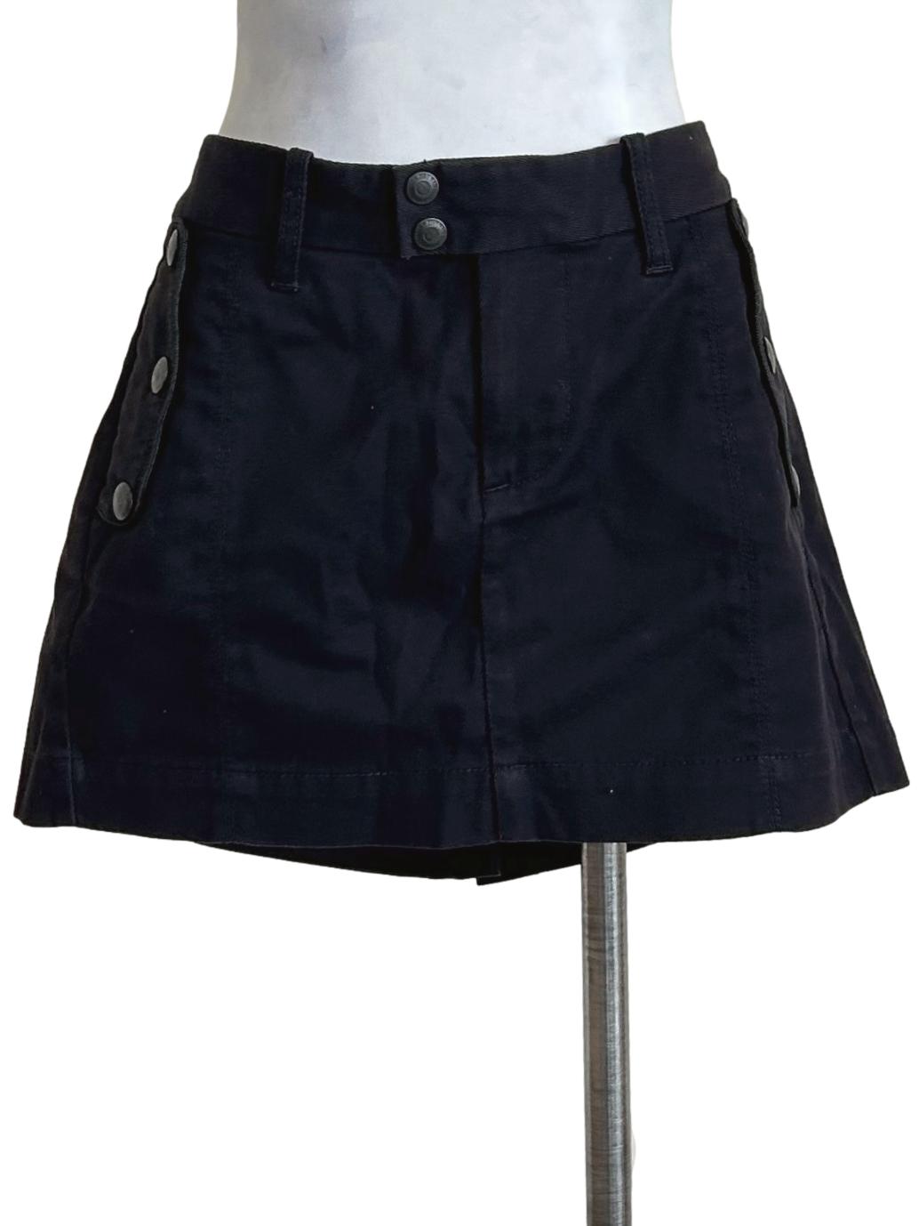 Black Utility Side Pocket Skirt