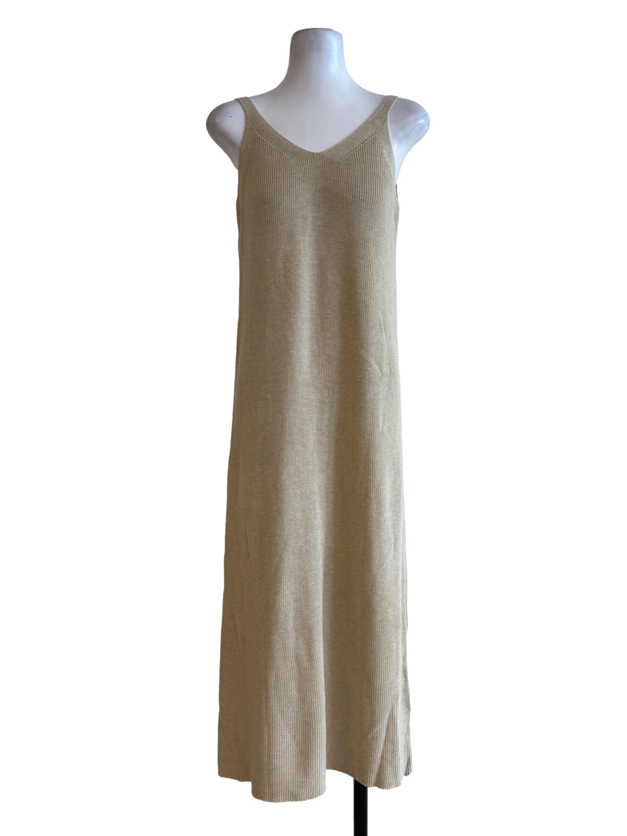 Wheat Beige Knitted Dress
