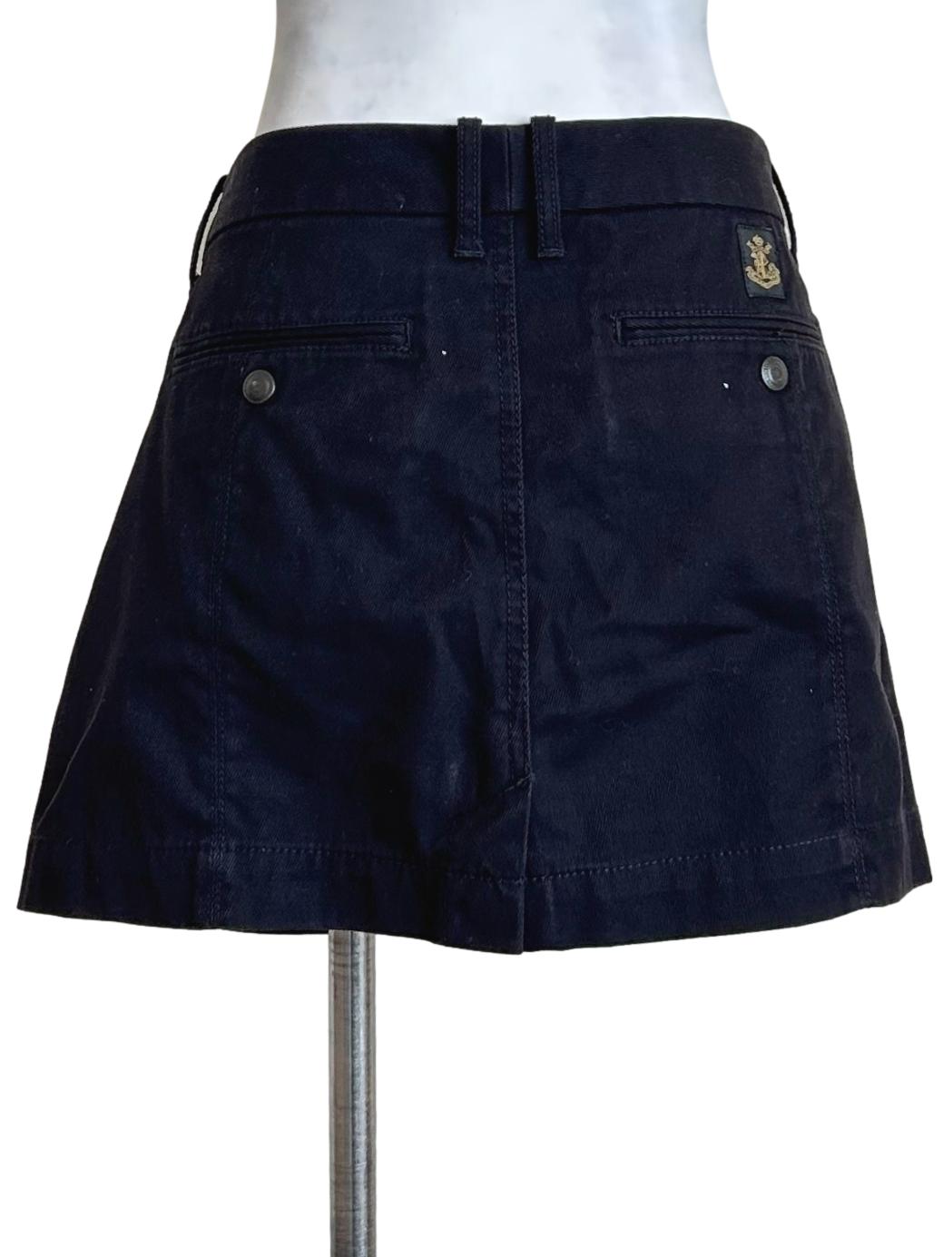 Black Utility Side Pocket Skirt