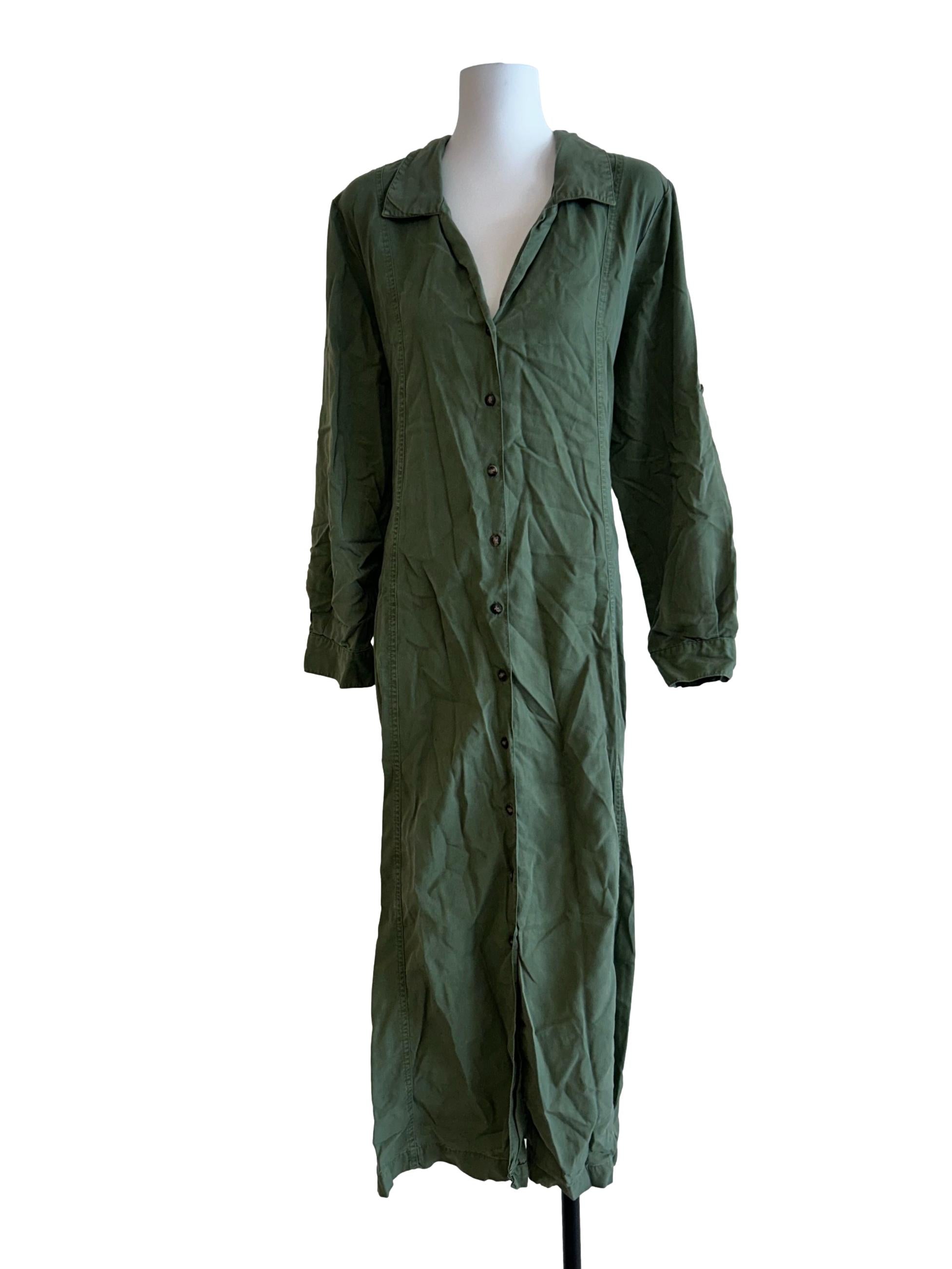 Crocodile Green Collar Dress
