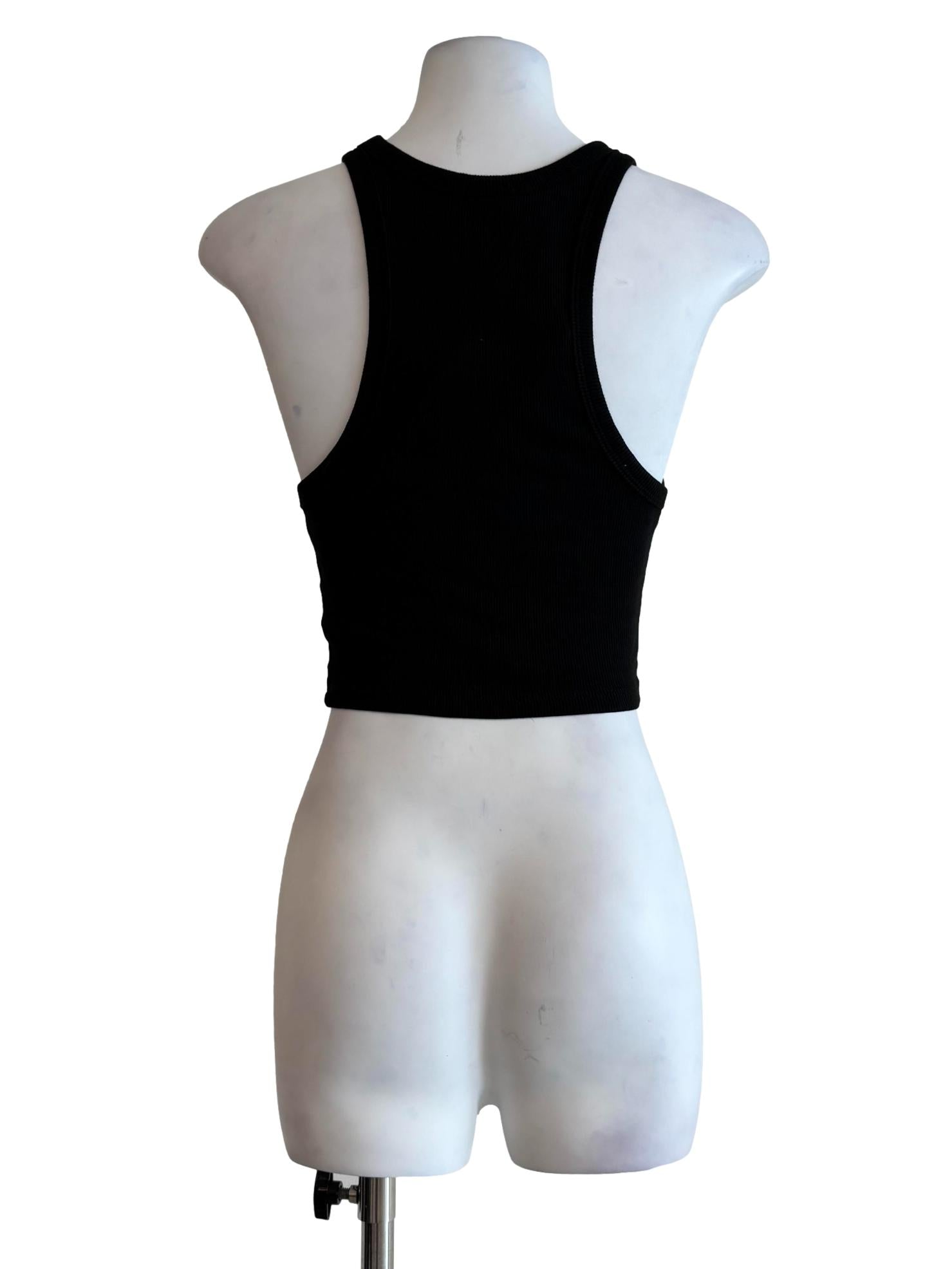 Soft Black Ribbed Tank Top