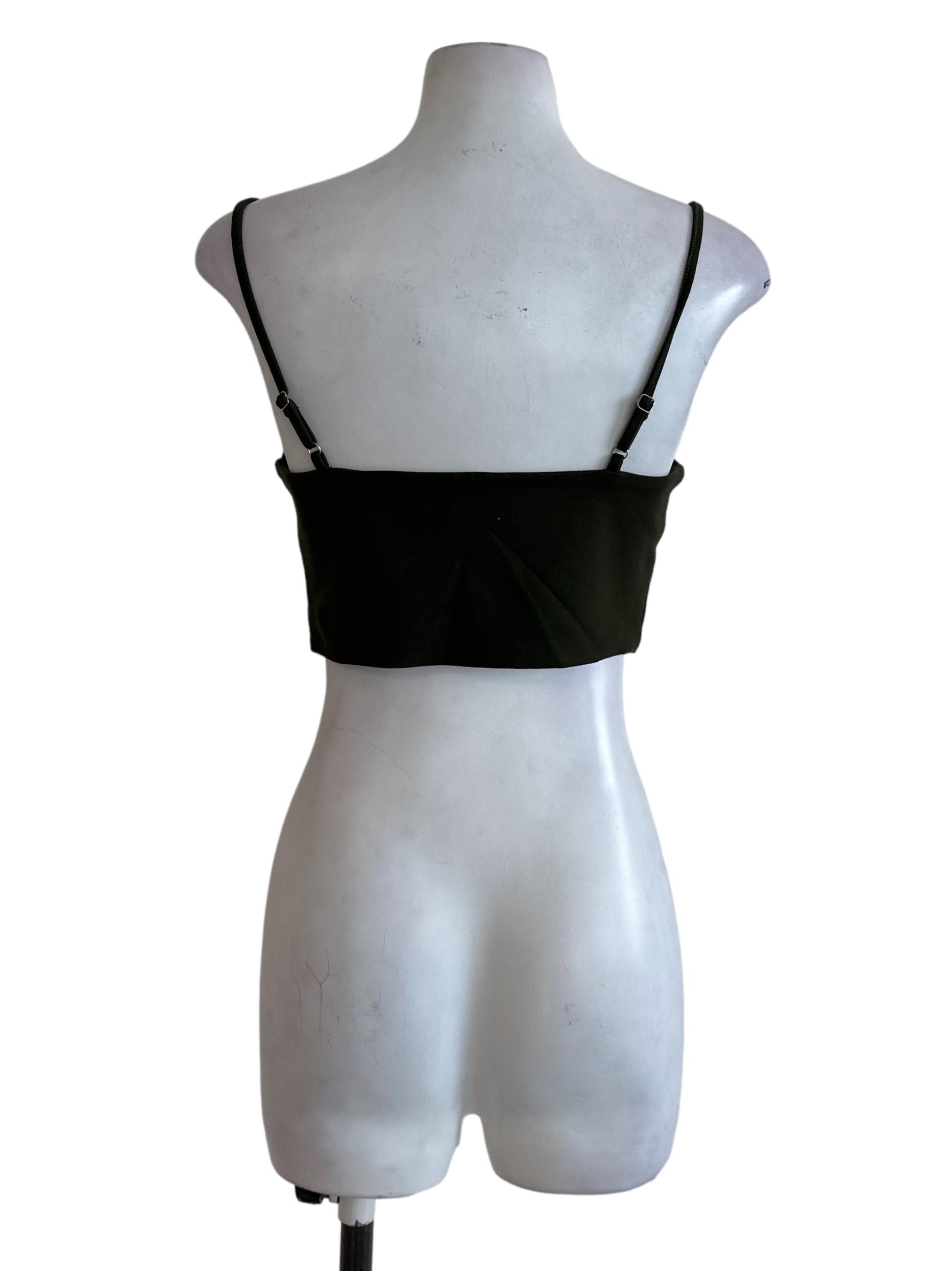 Moss Green Square Neck Crop Top