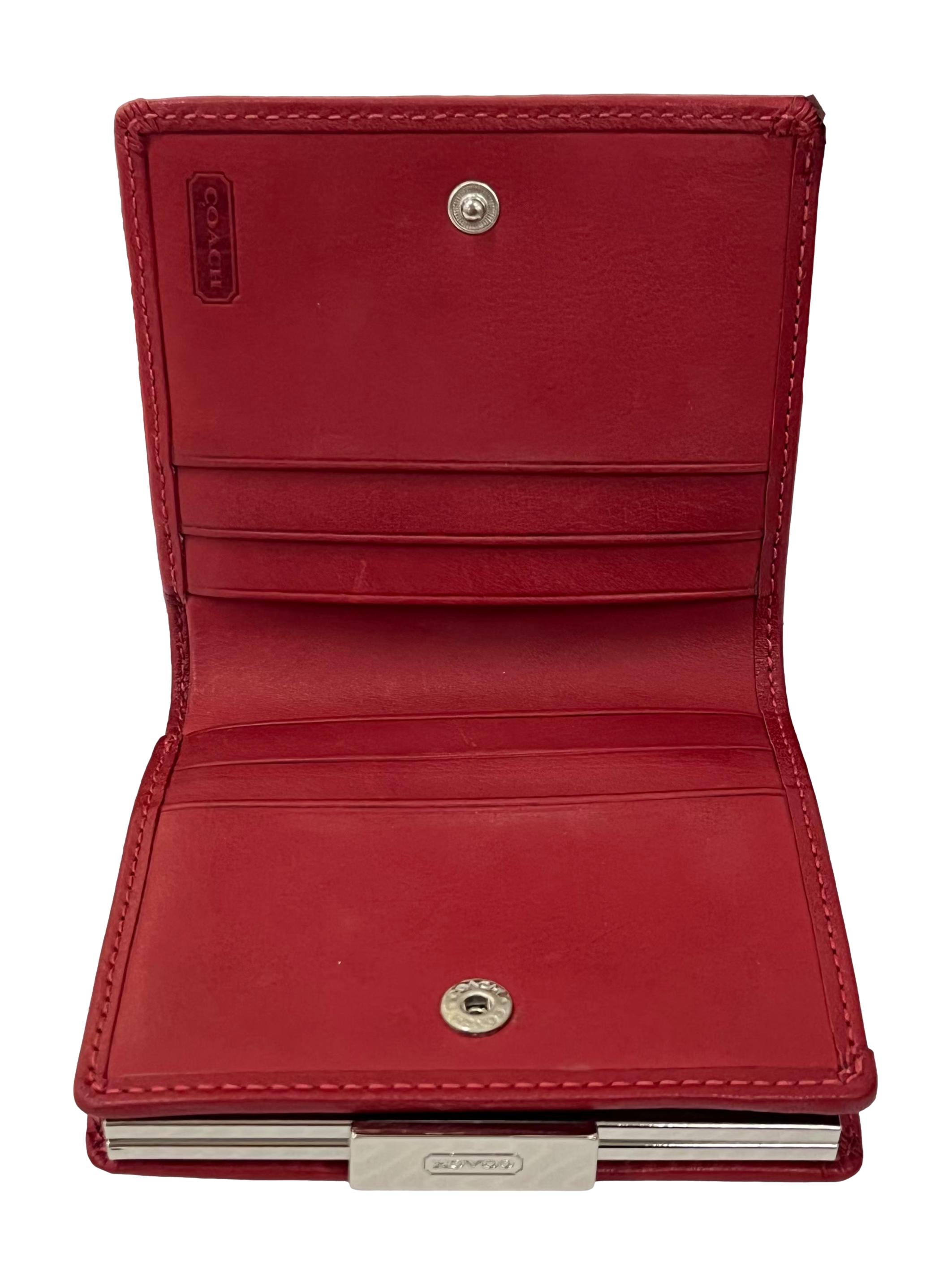 Red Leather Bifold Wallet CSN