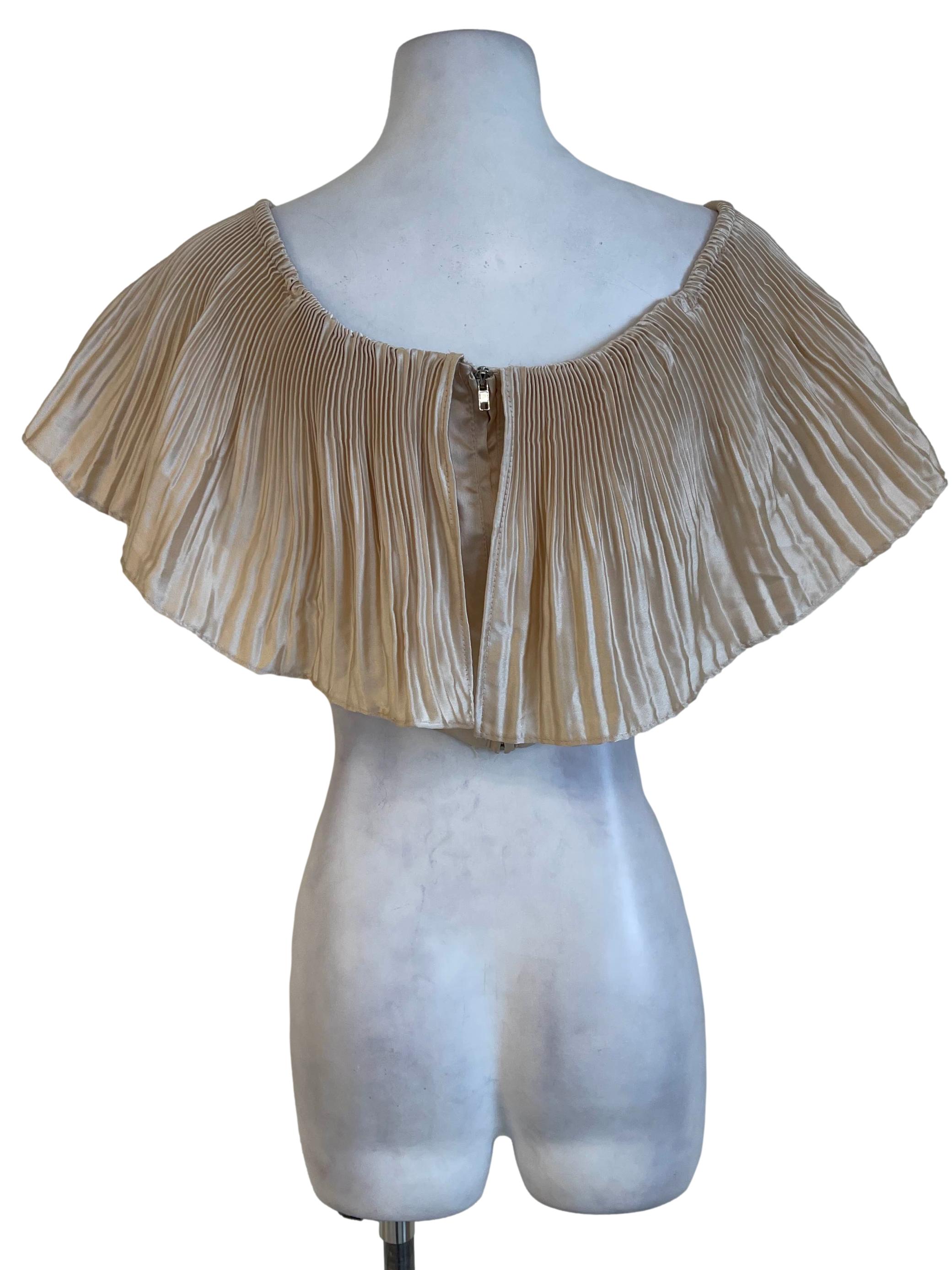 Parmesan Brown Girdle Crop Top
