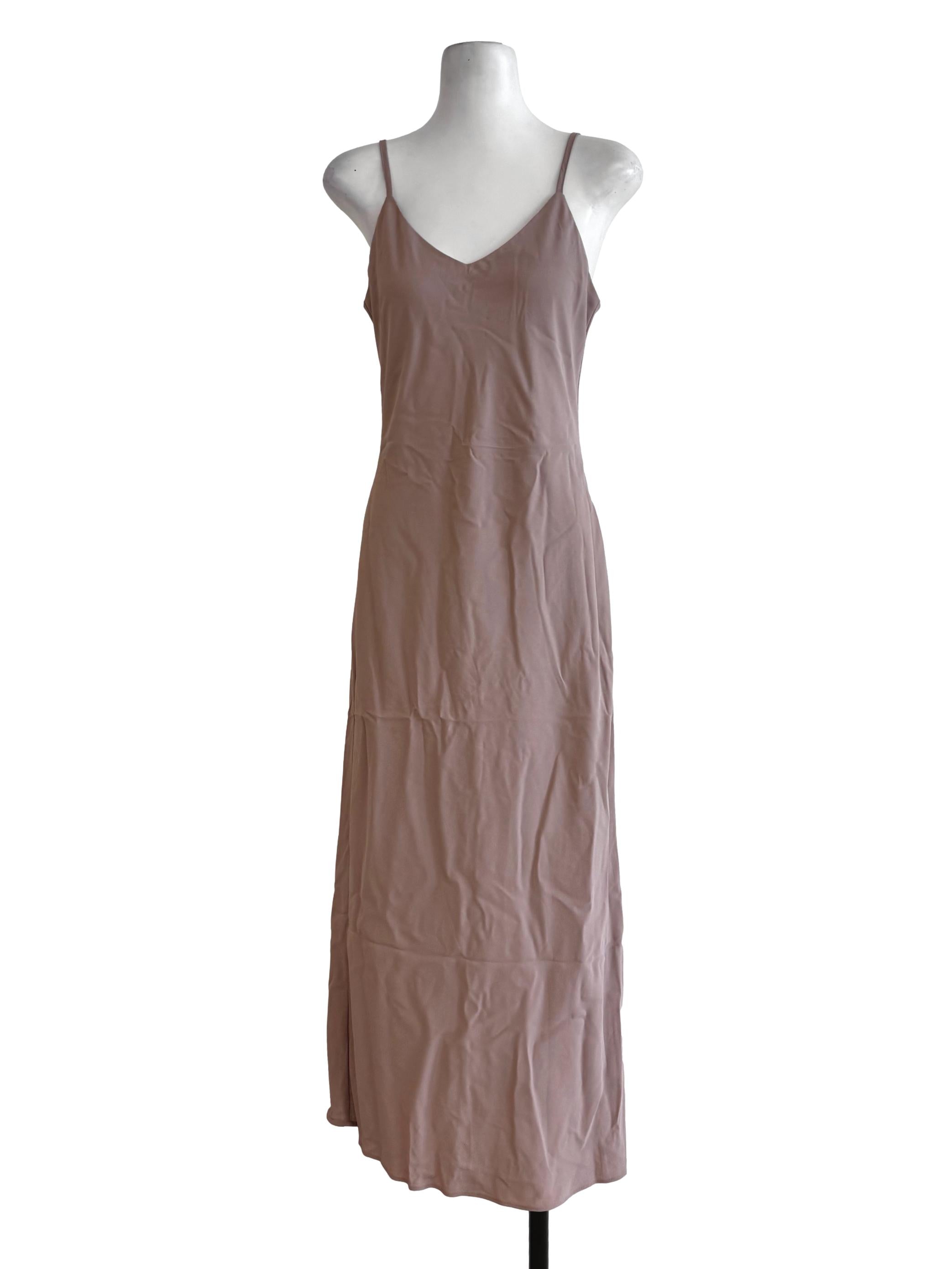 Muted Rose V Neck Dress