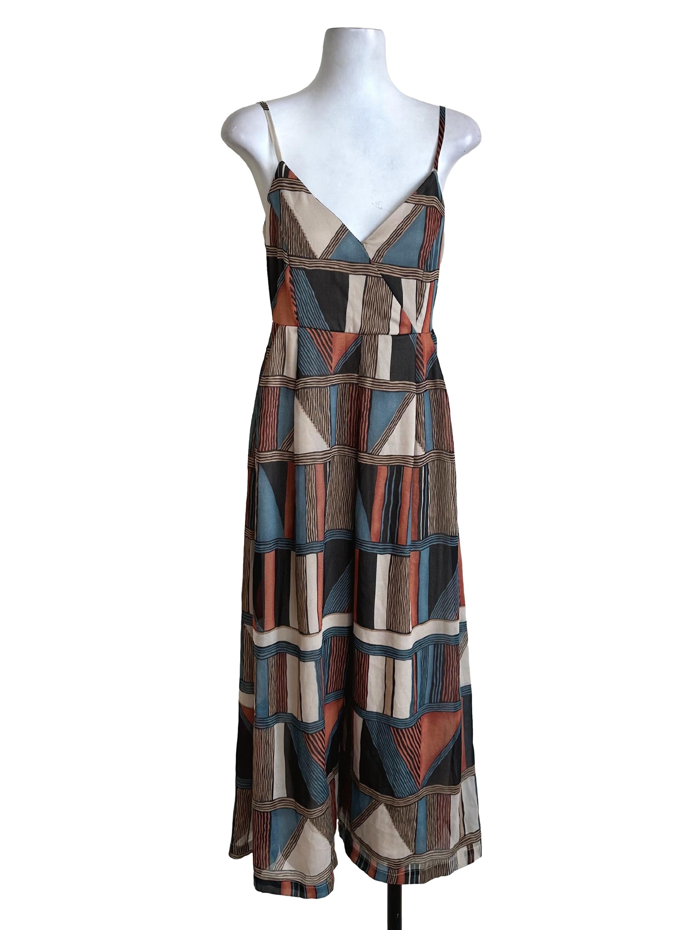 Multicolour Abstract Pattern Jumpsuit