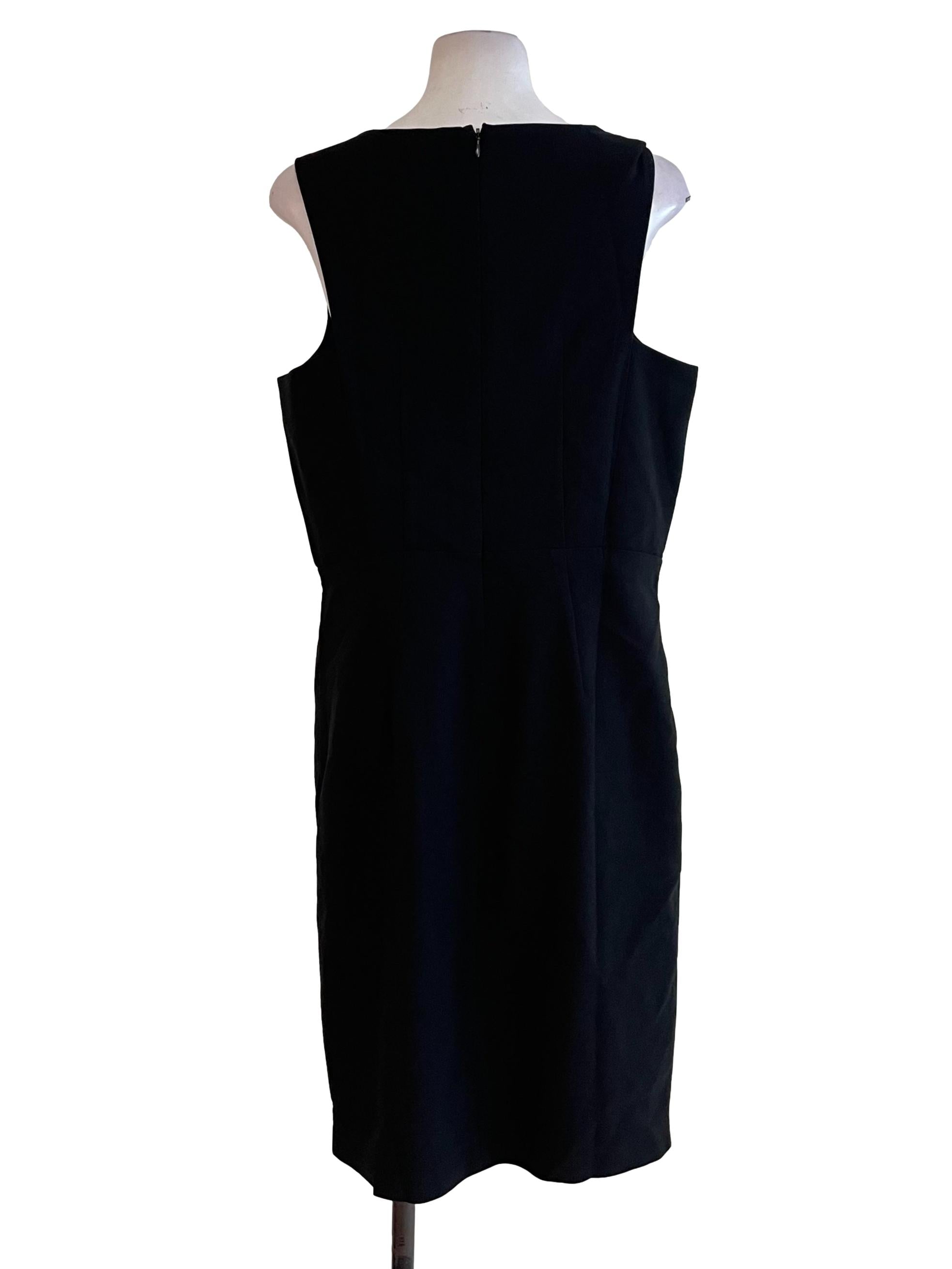 Black Square Neck Midi Dress