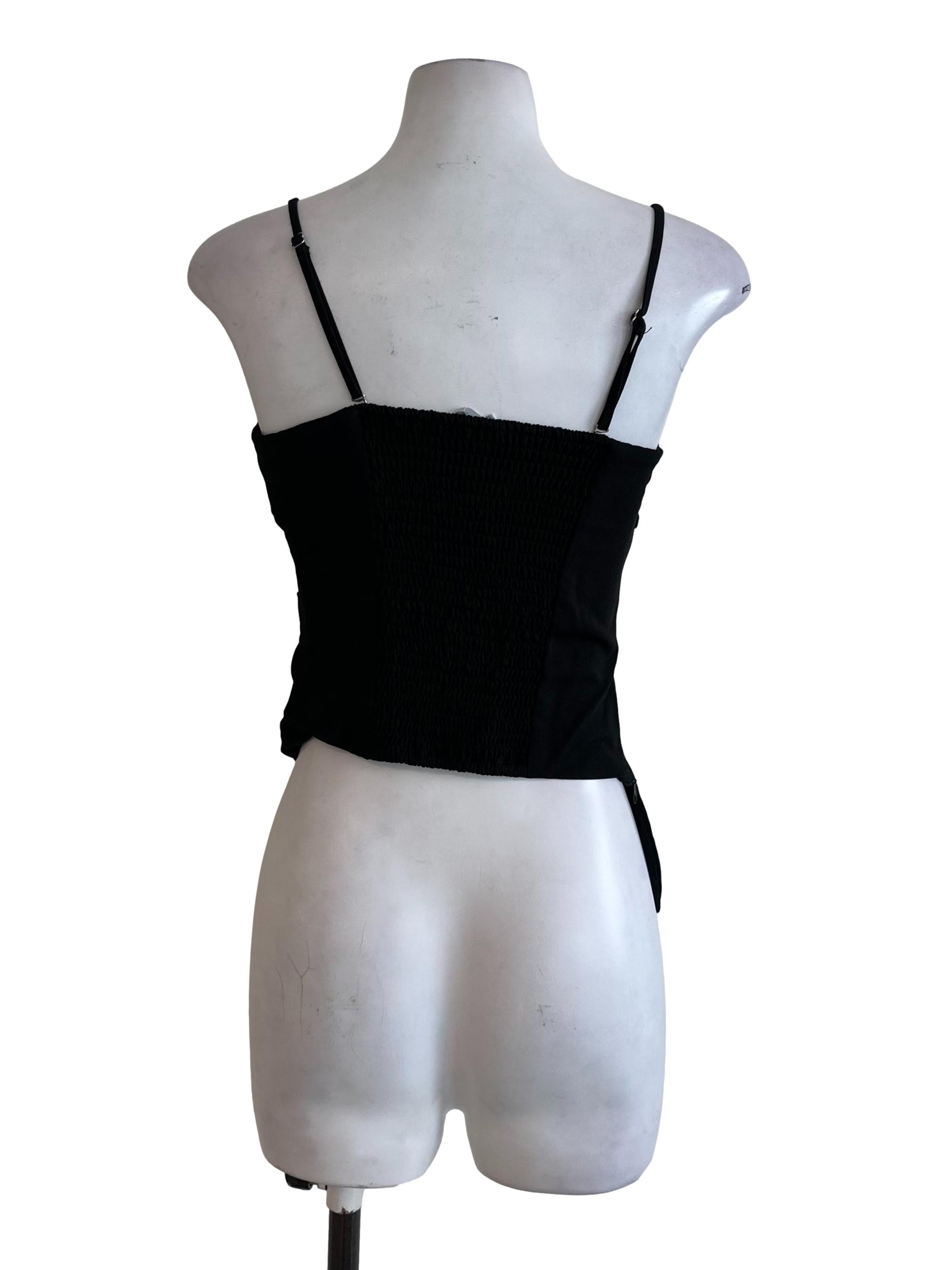 Raven Black Drape Asymmetric Top