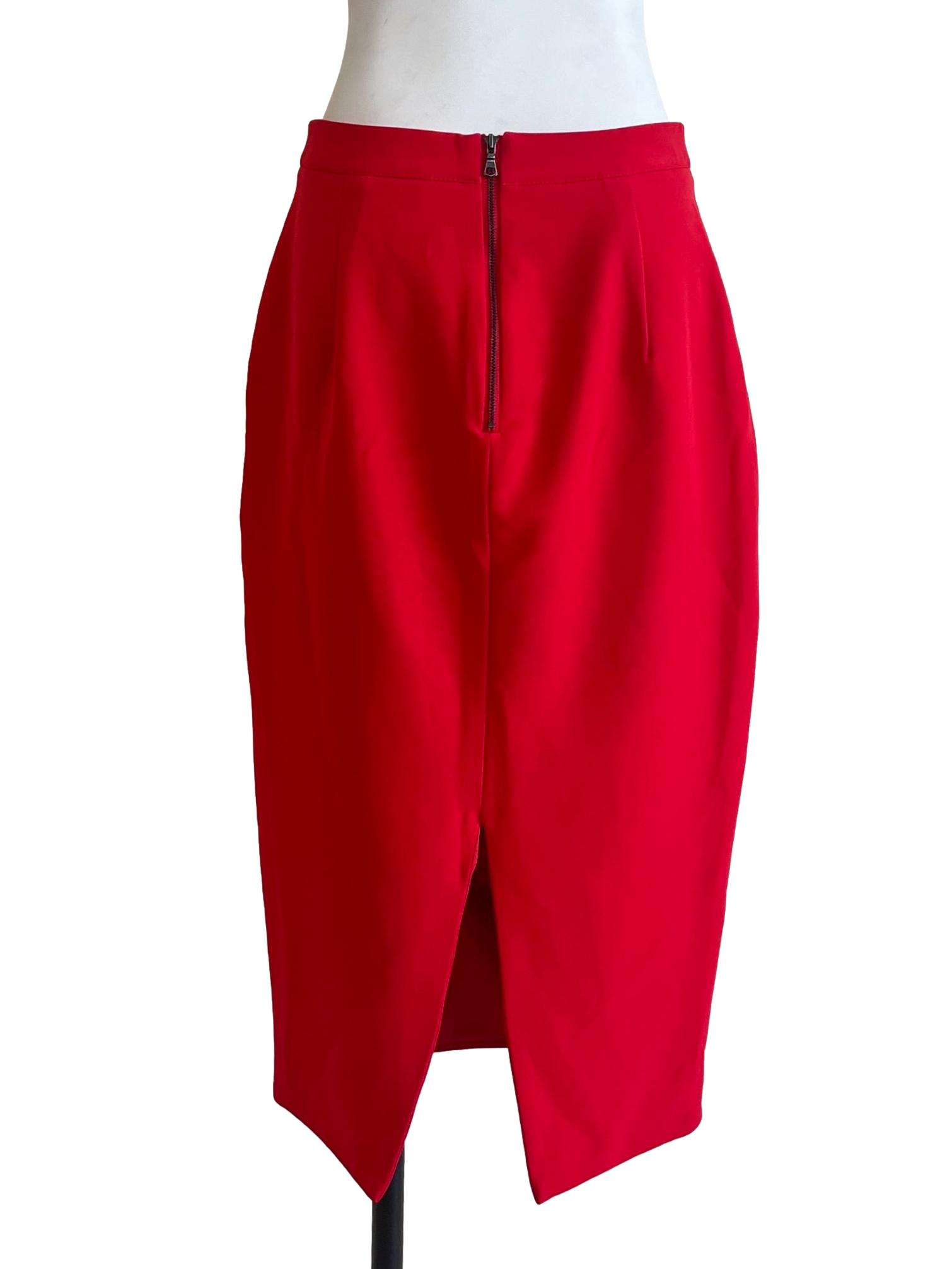 Chilli Red Pencil Skirt