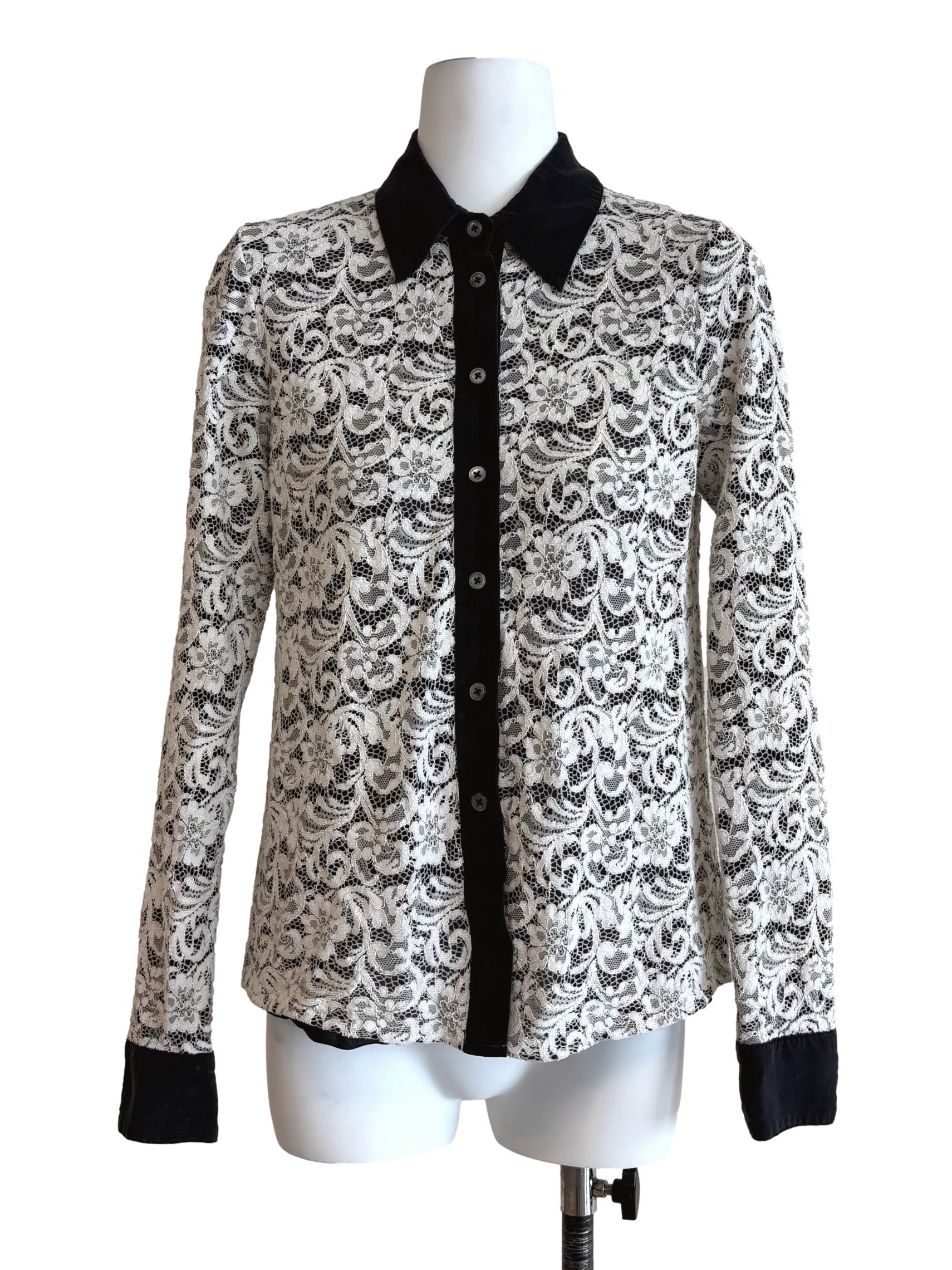 Powder White Lace Shirt