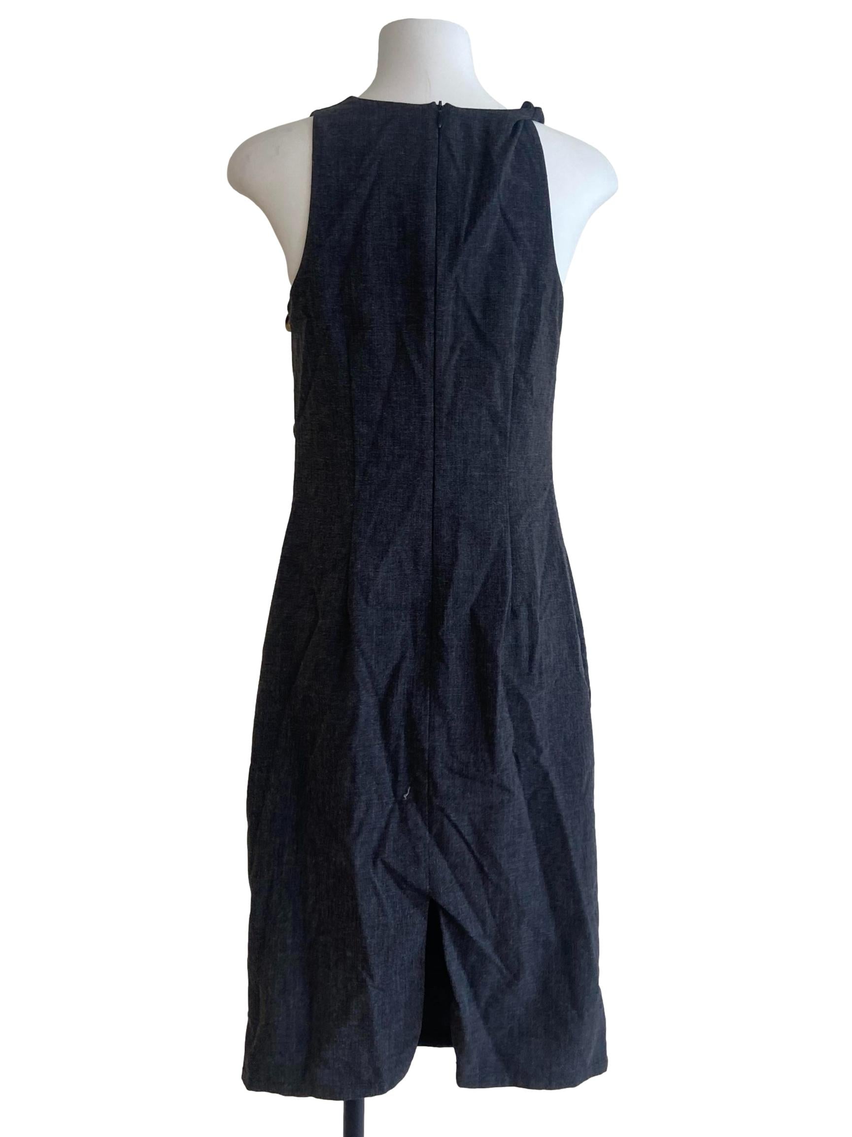 Pebble Grey Sleeveless Shift Dress
