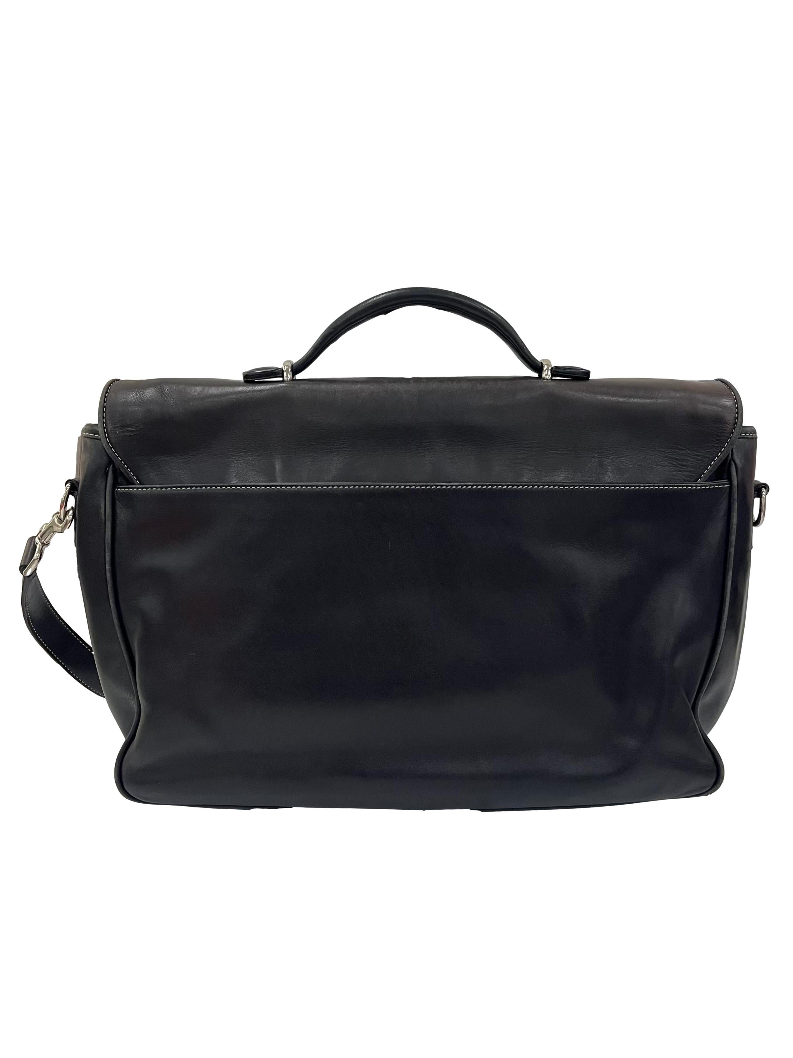 Black Leather Lexington Briefcase CSN