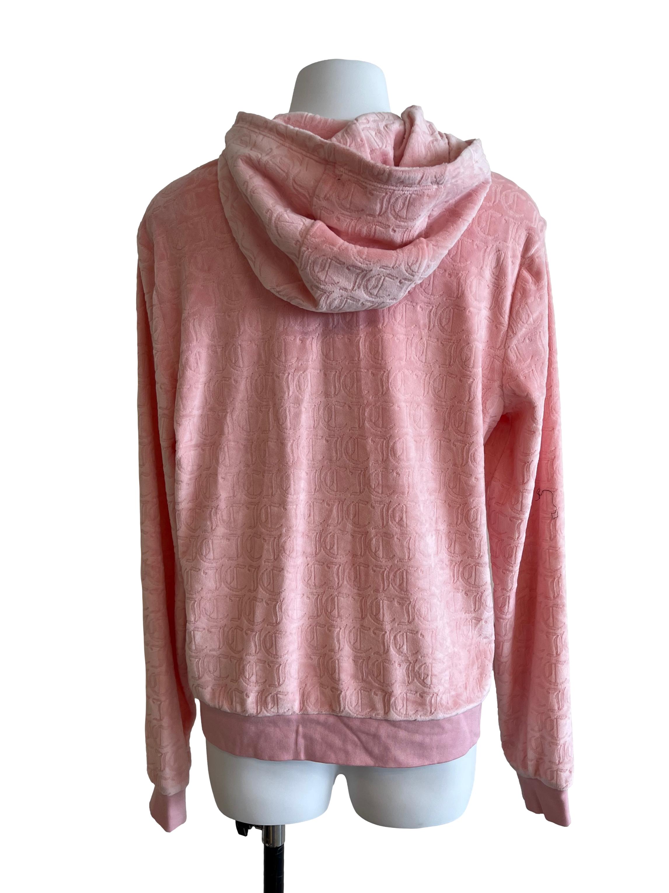 Pink Velvet Monogram Hoodie
