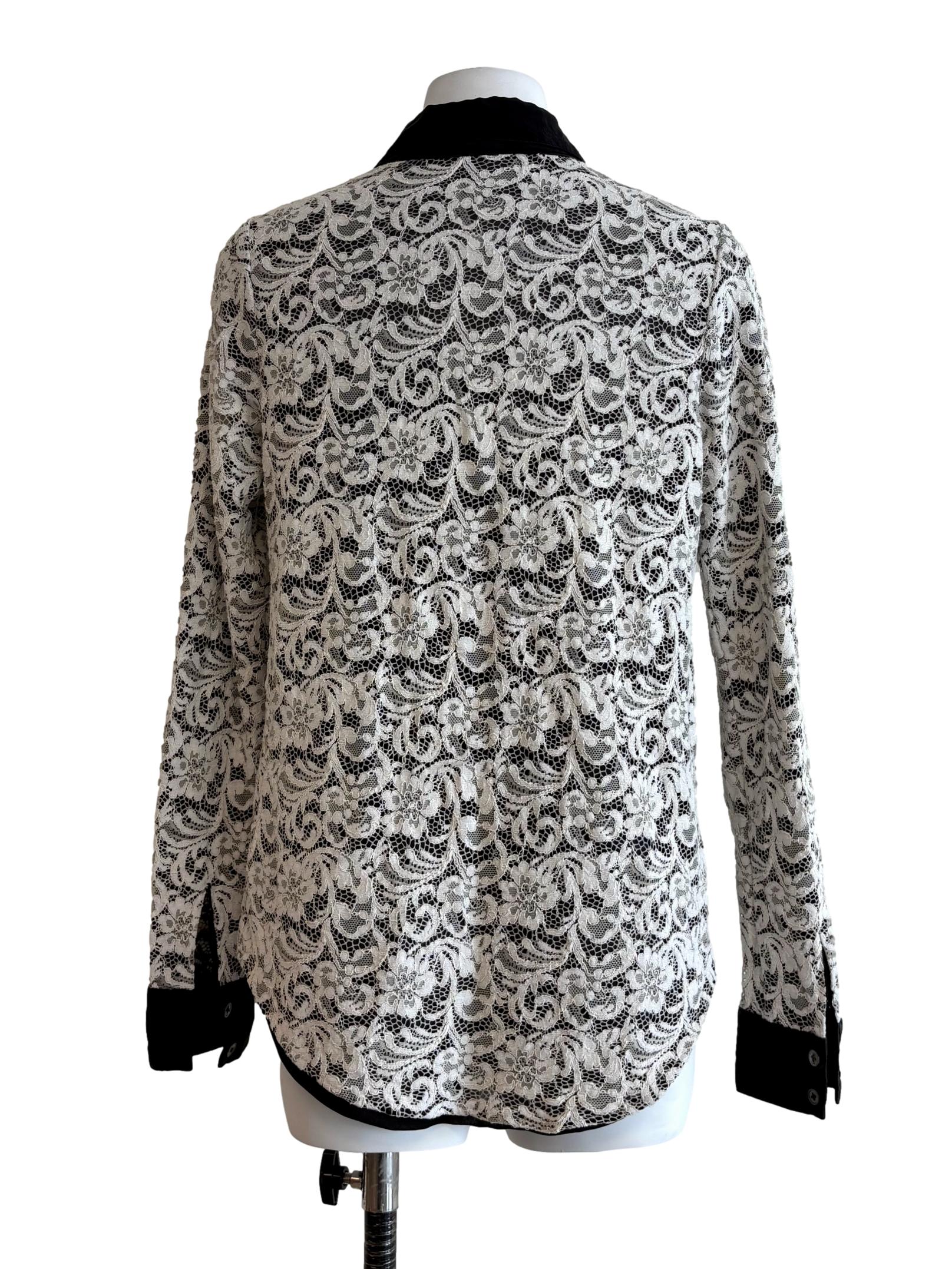 Powder White Lace Shirt