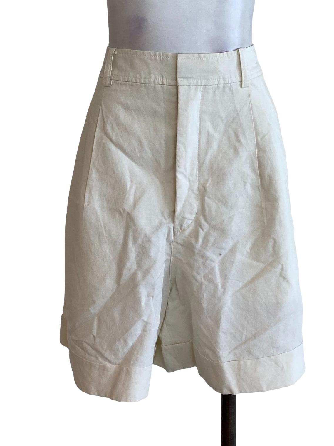 White Wide Shorts