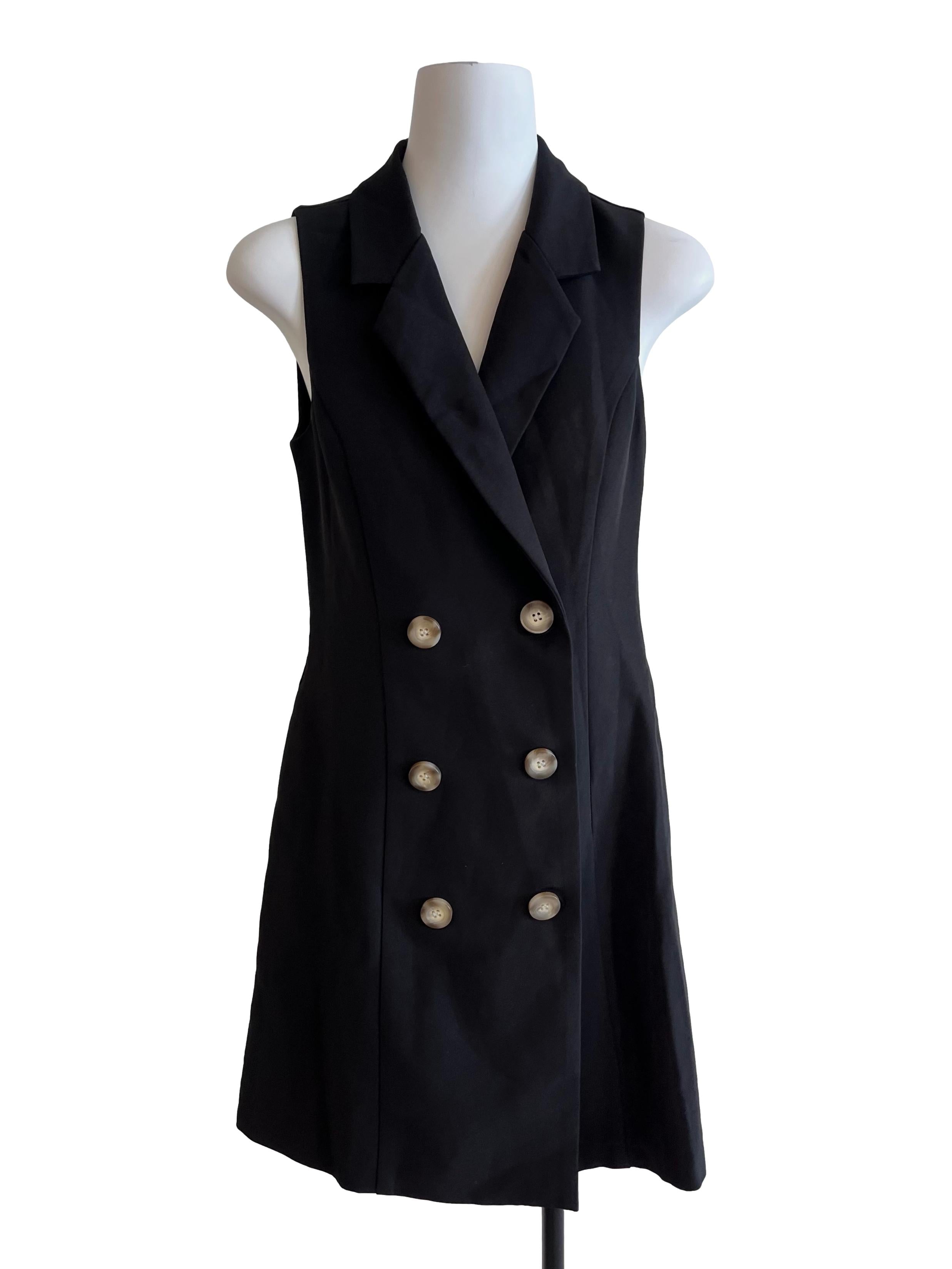 Black Double Breasted Dress