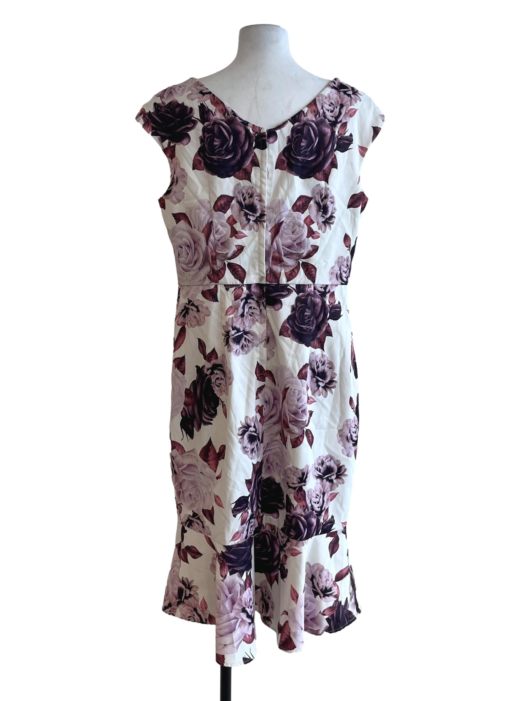 White Floral A-Line Dress