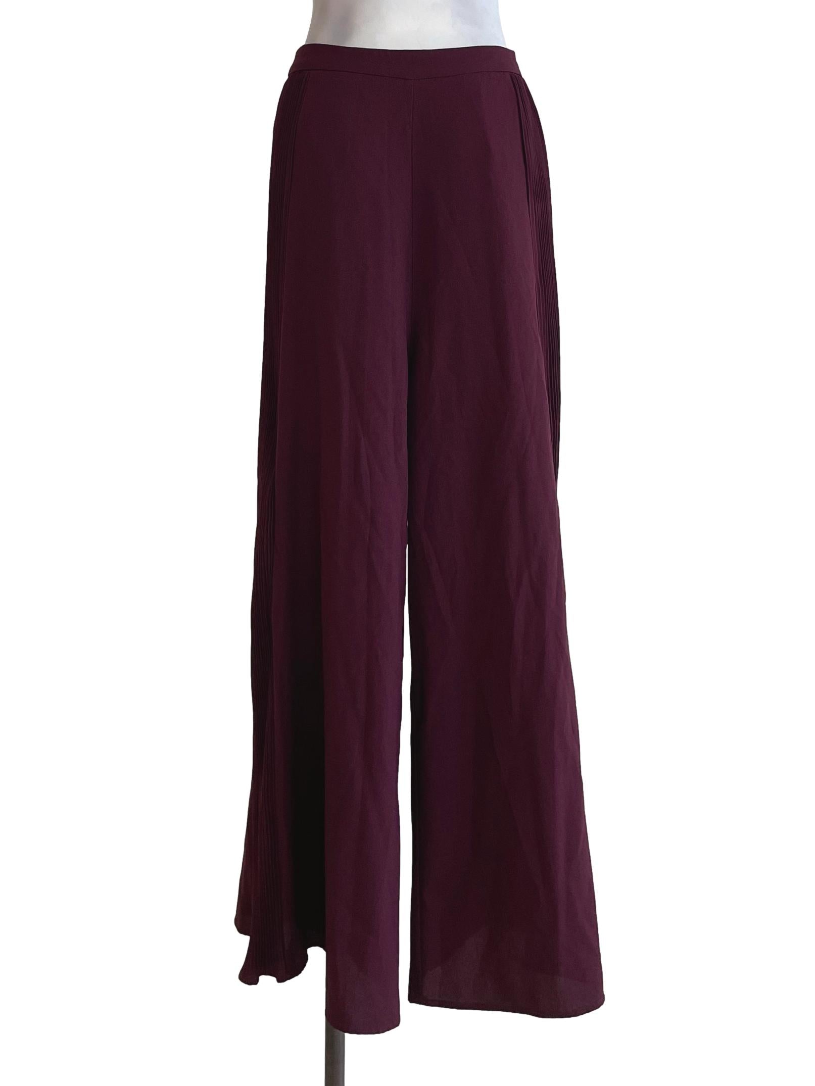 Brick Red Pleted Palazzo
