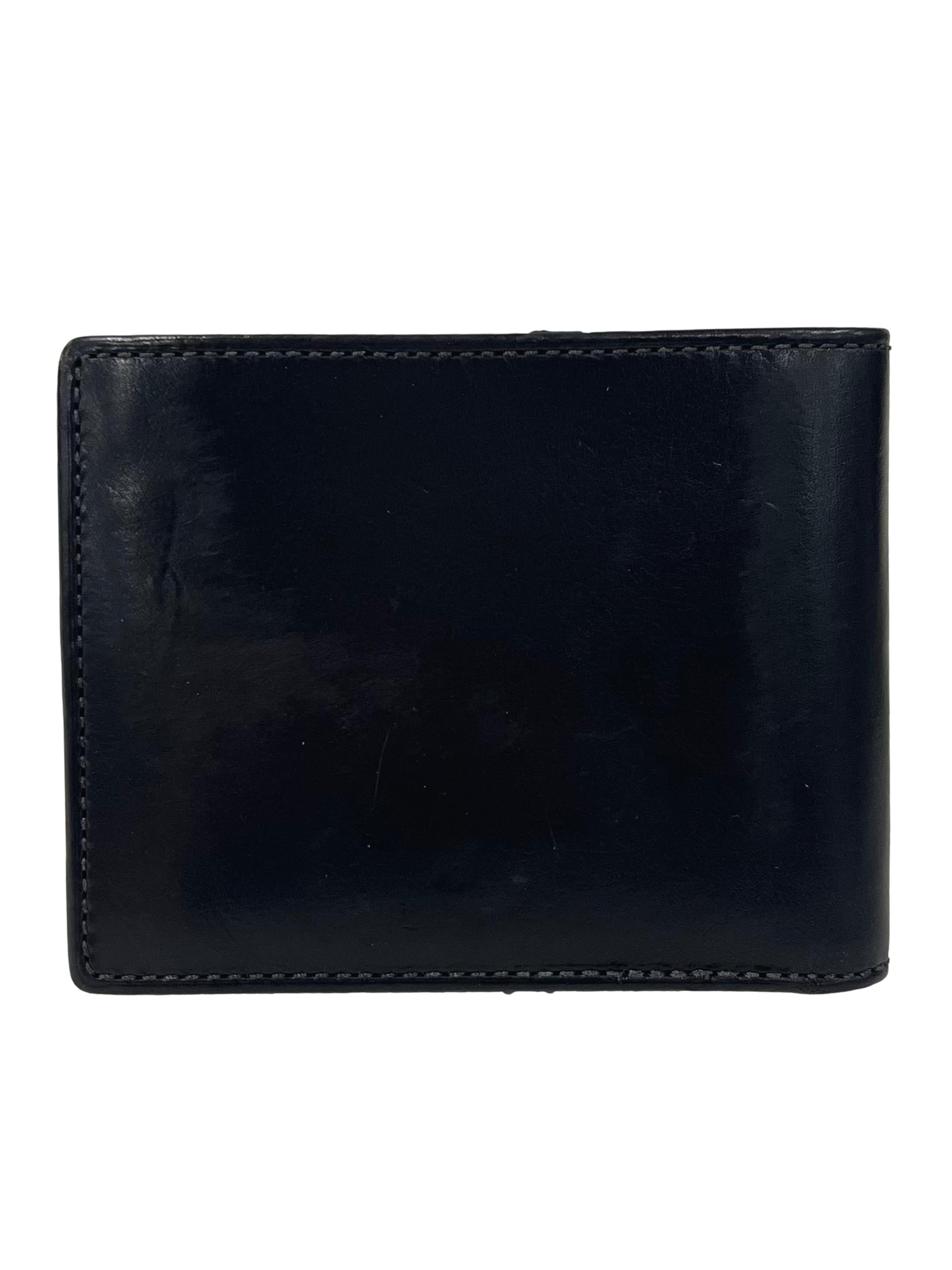 Black Leather Mens Bifold Wallet CSN