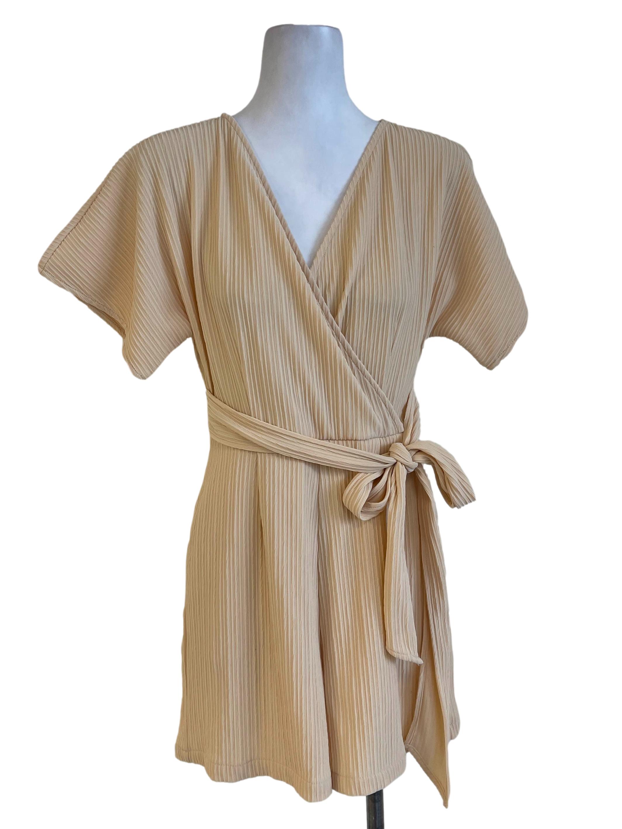 Cream Bengal Strip Rompers