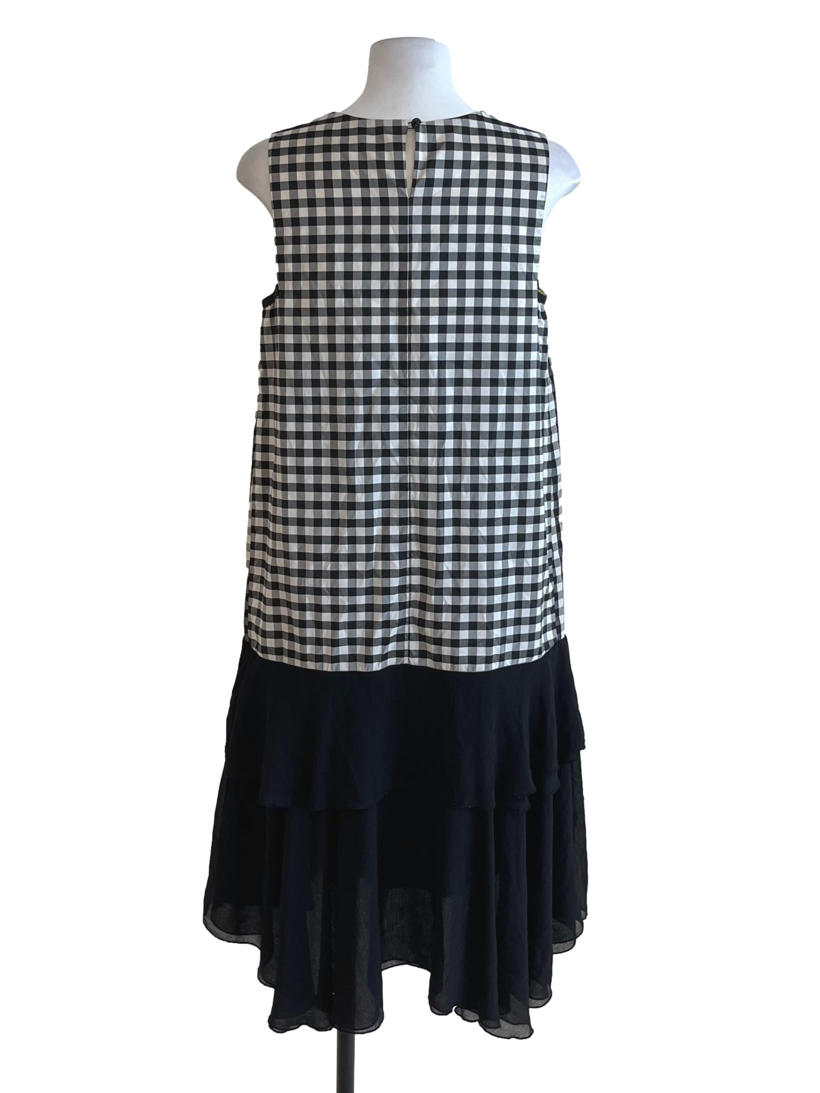 Black Gingham Shift Dress