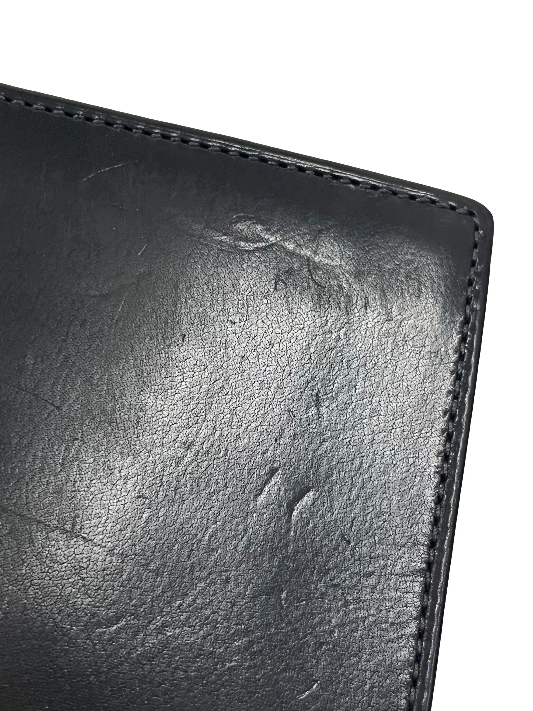 Black Leather Mens Bifold Wallet CSN