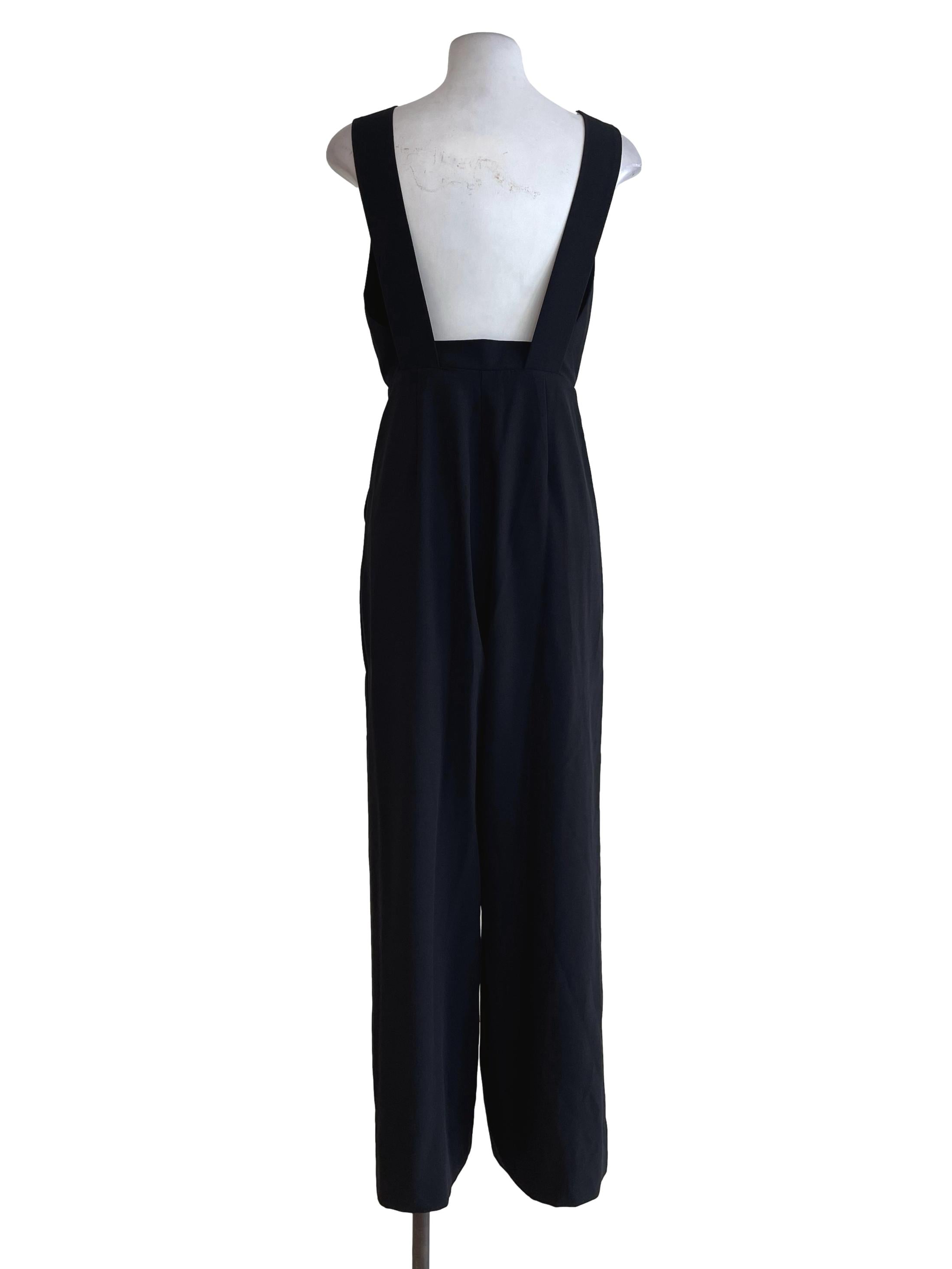 Black Open Back Jumpsuits