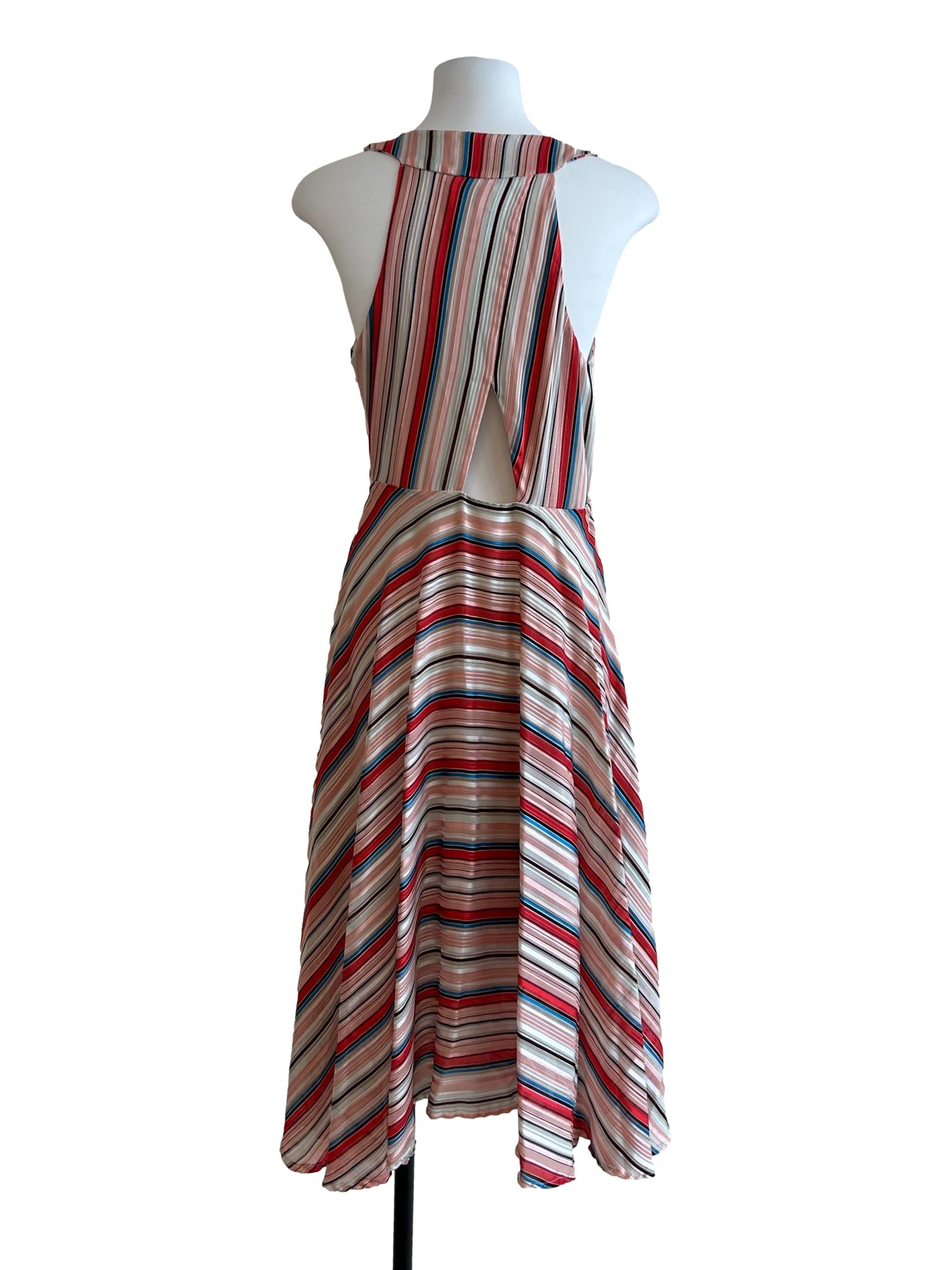 Multicolor Halter Dress