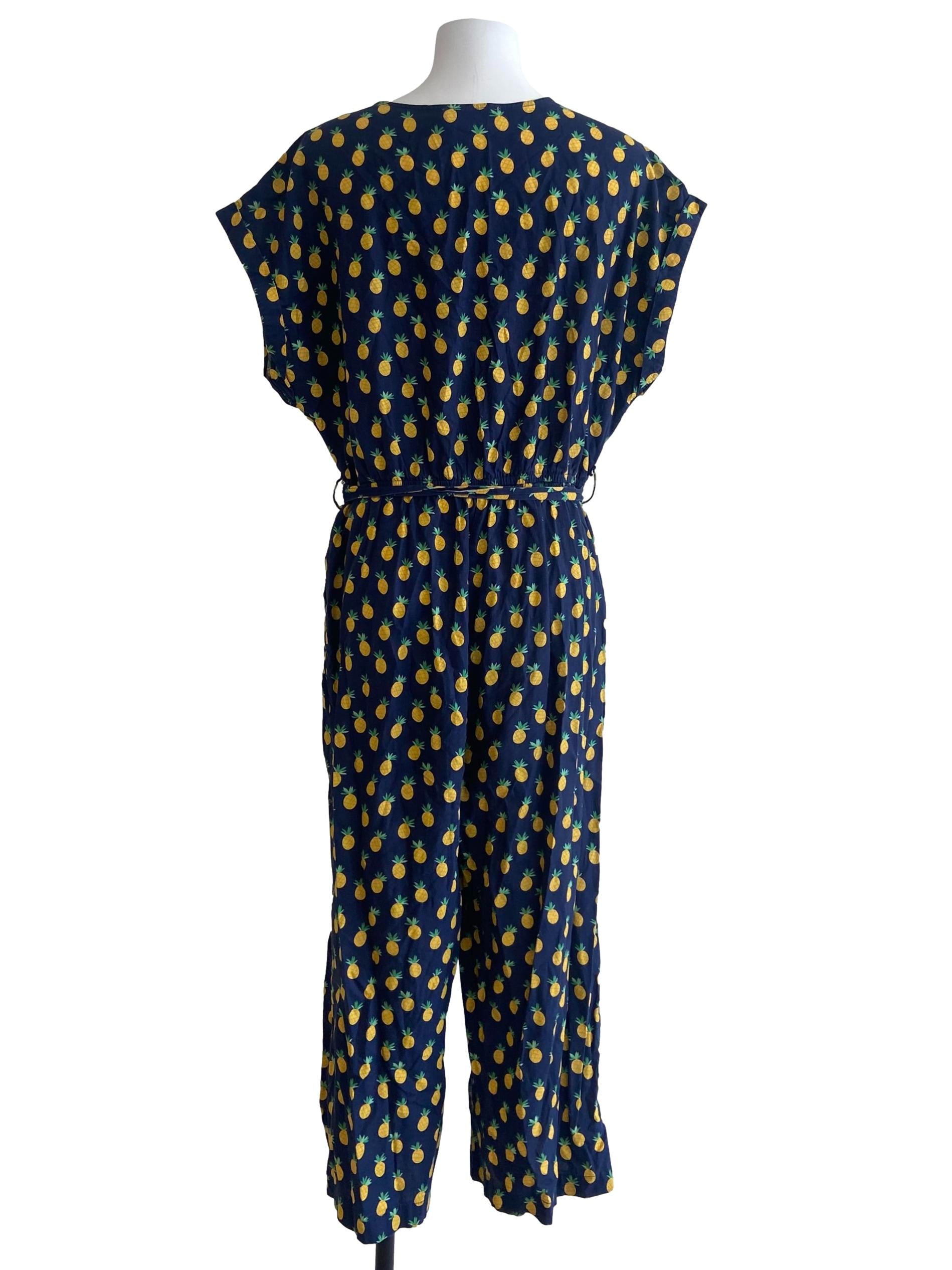 Dark Blue V Neck Jumpsuit