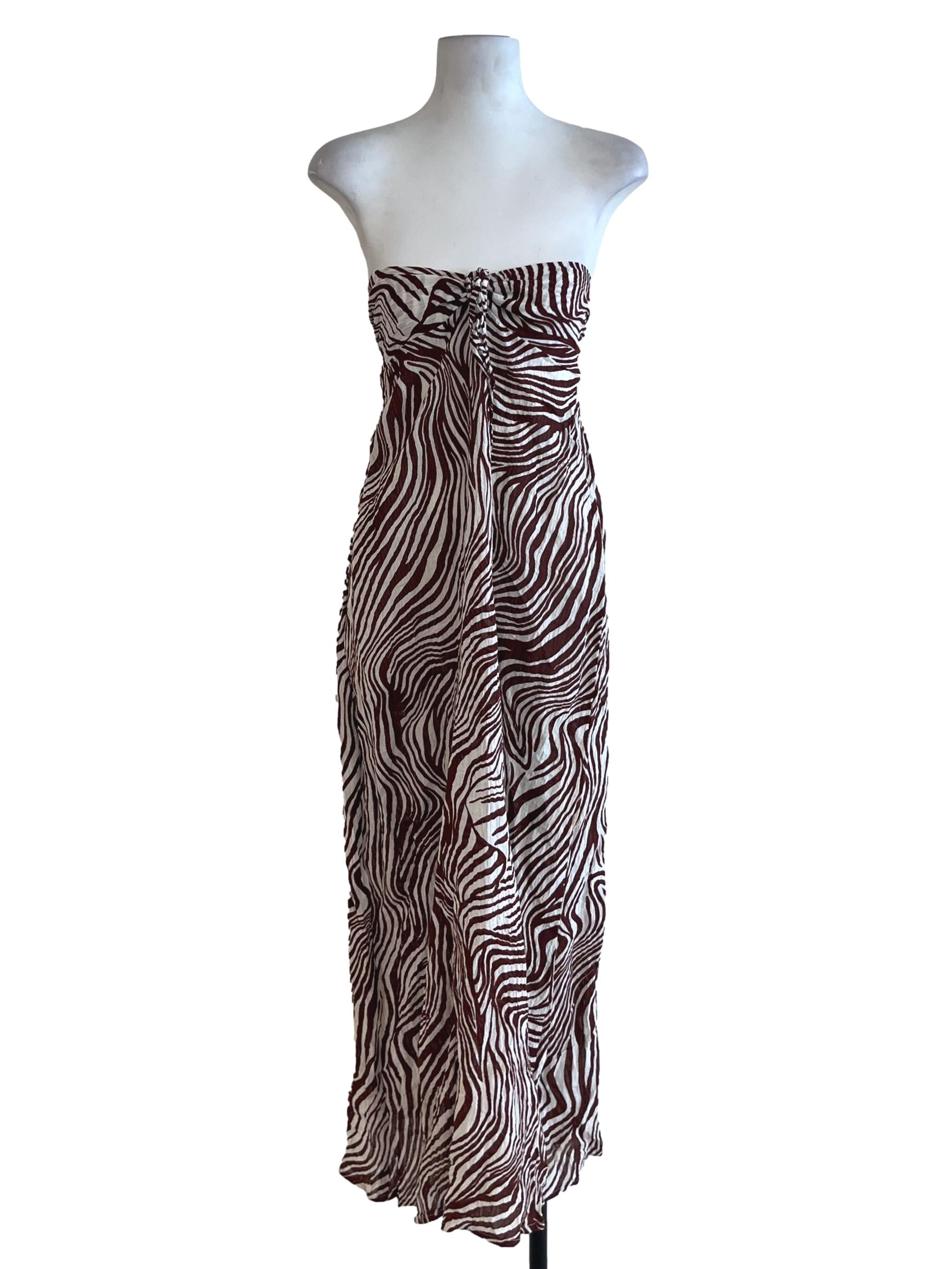 Penny Brown Abstract A-Line Dress