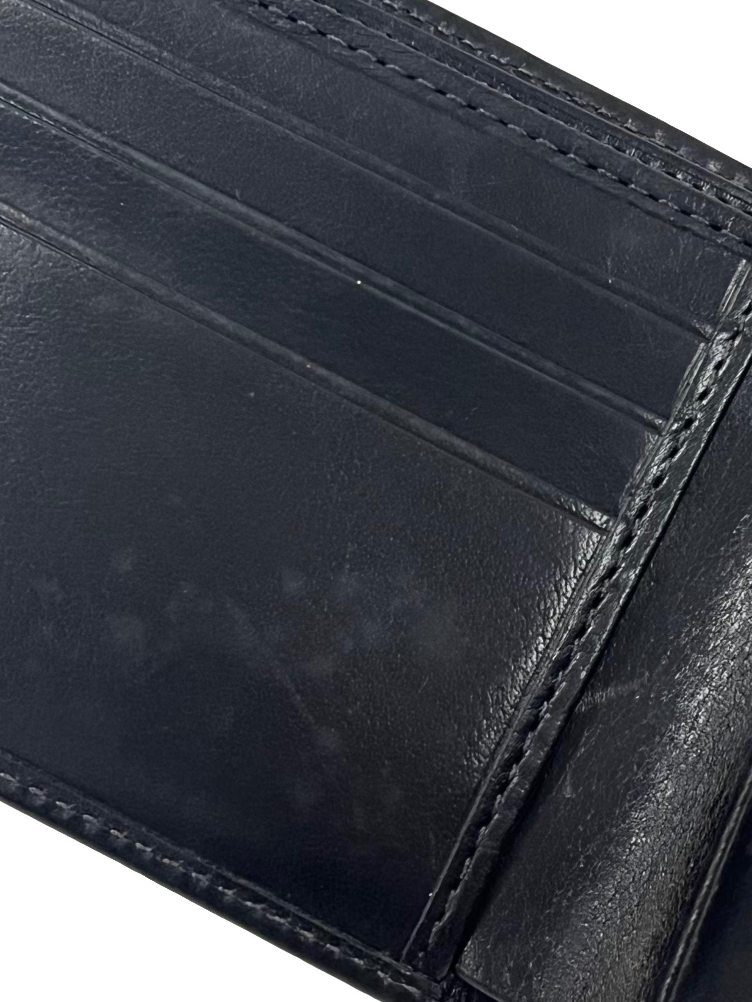 Black Leather Mens Bifold Wallet CSN