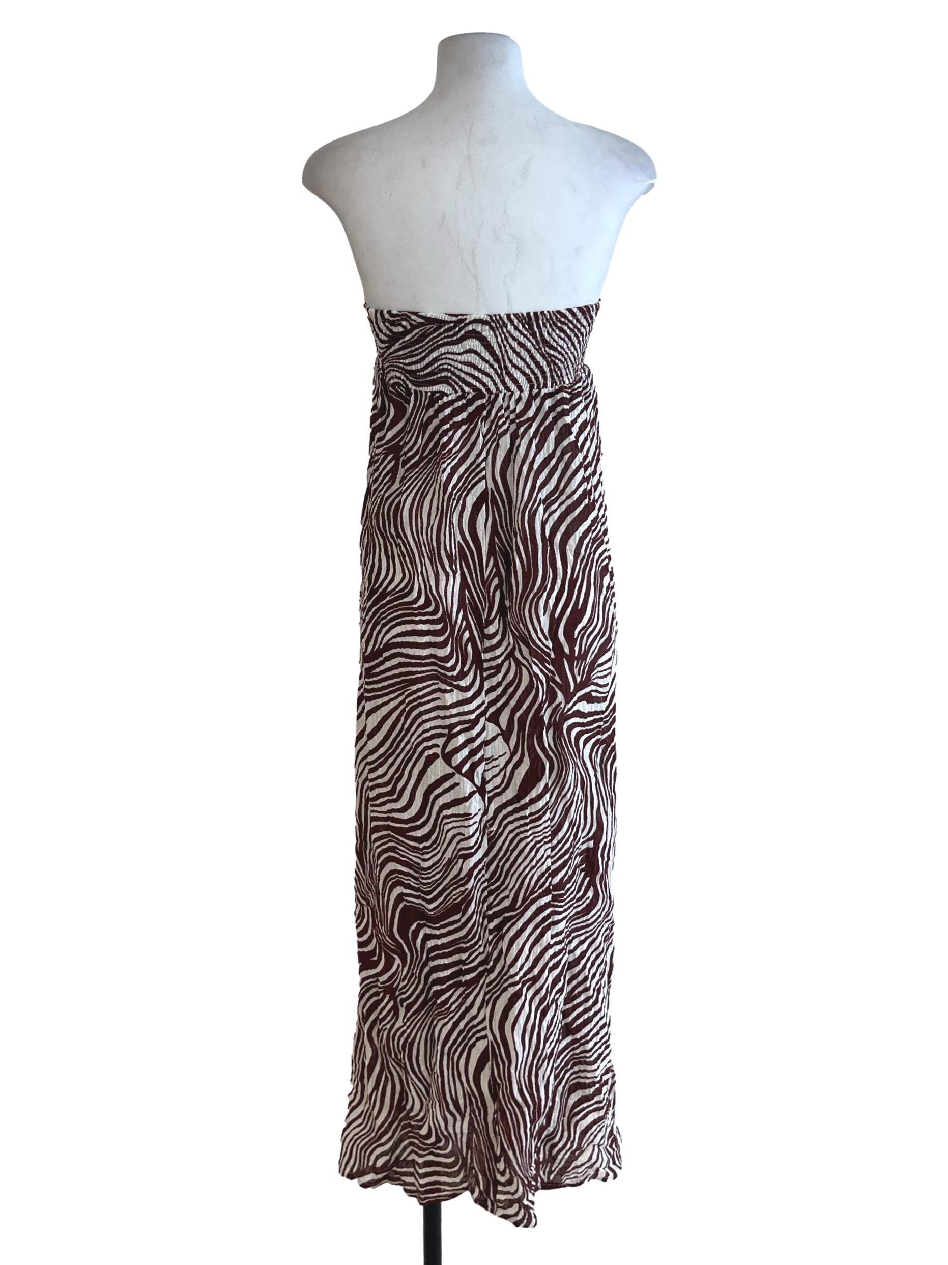 Penny Brown Abstract A-Line Dress