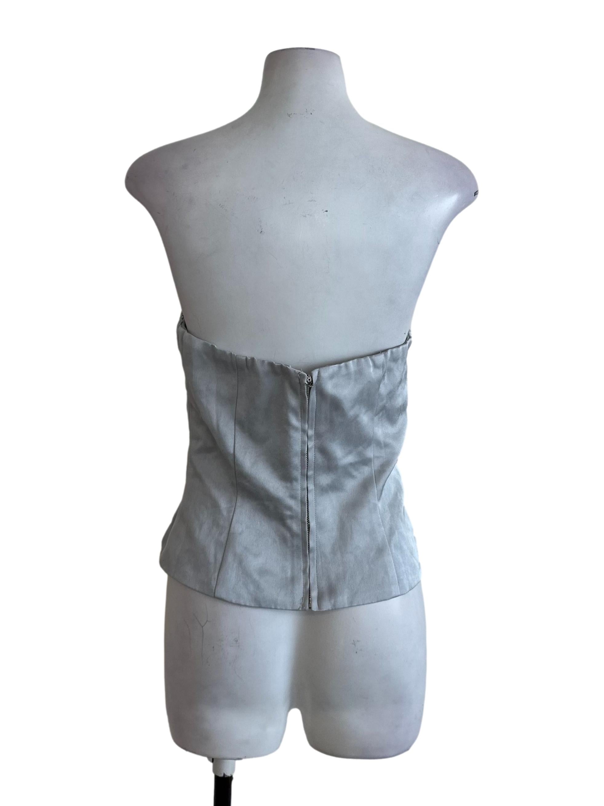 Silver Grey Sweetheart Tube Top