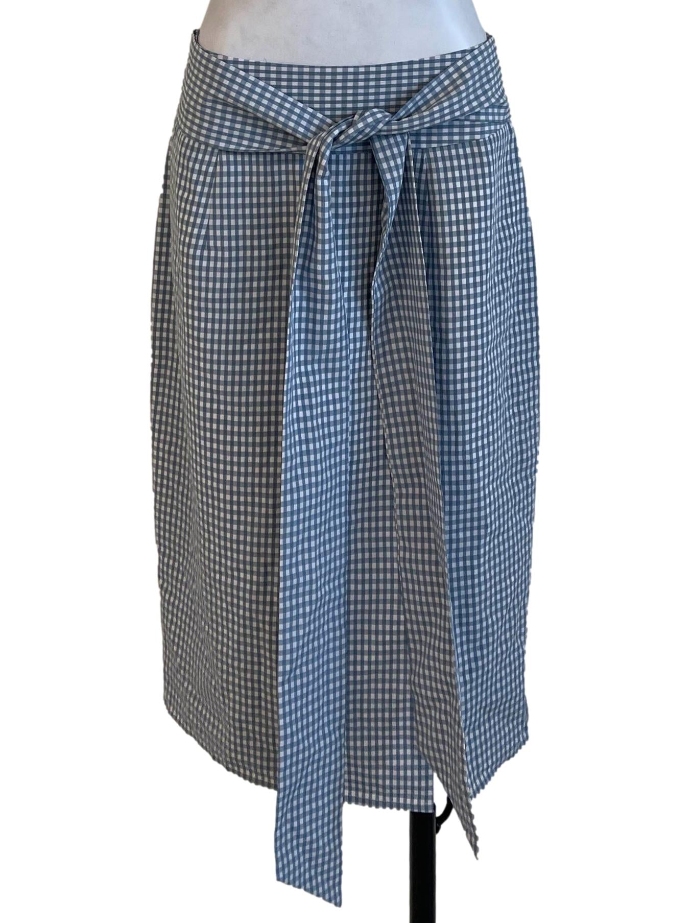Teal Blue Tattersall Skirt