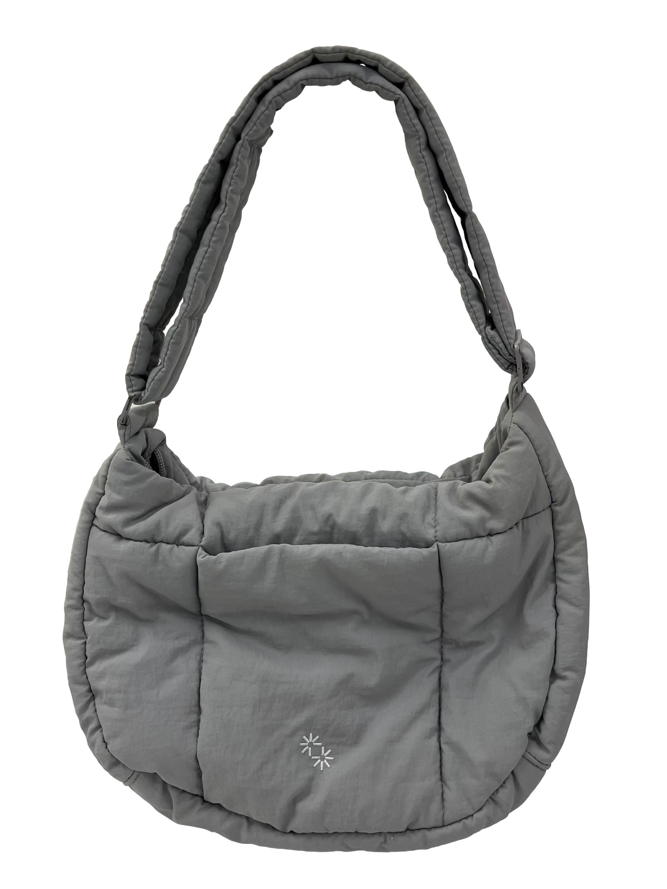 Grey Canvas Puffer Swing Handbag CSN