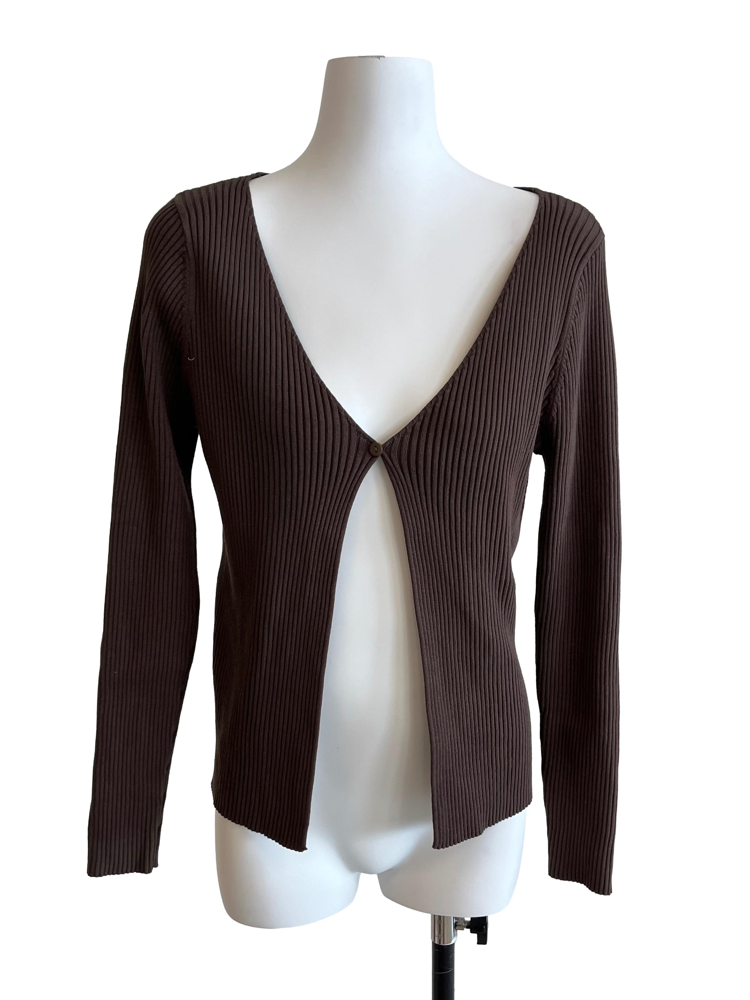 Brown Knitted Cardigan