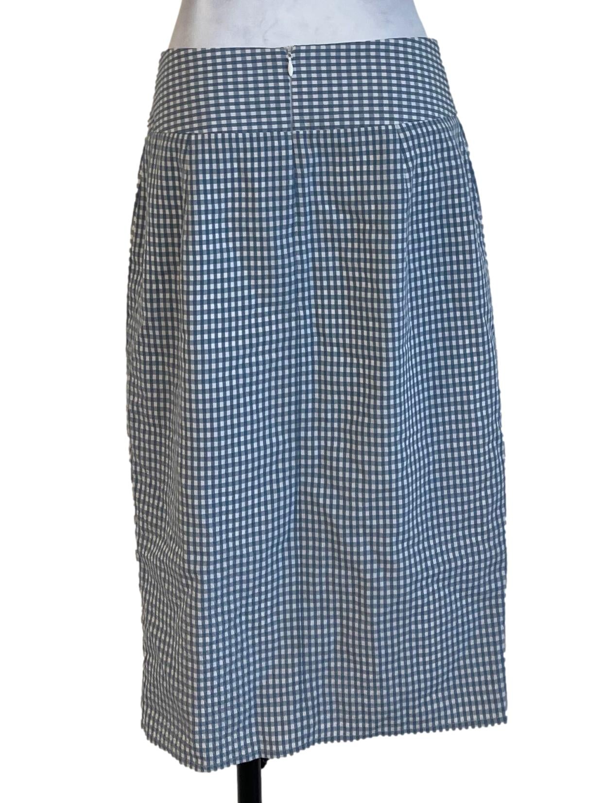 Teal Blue Tattersall Skirt
