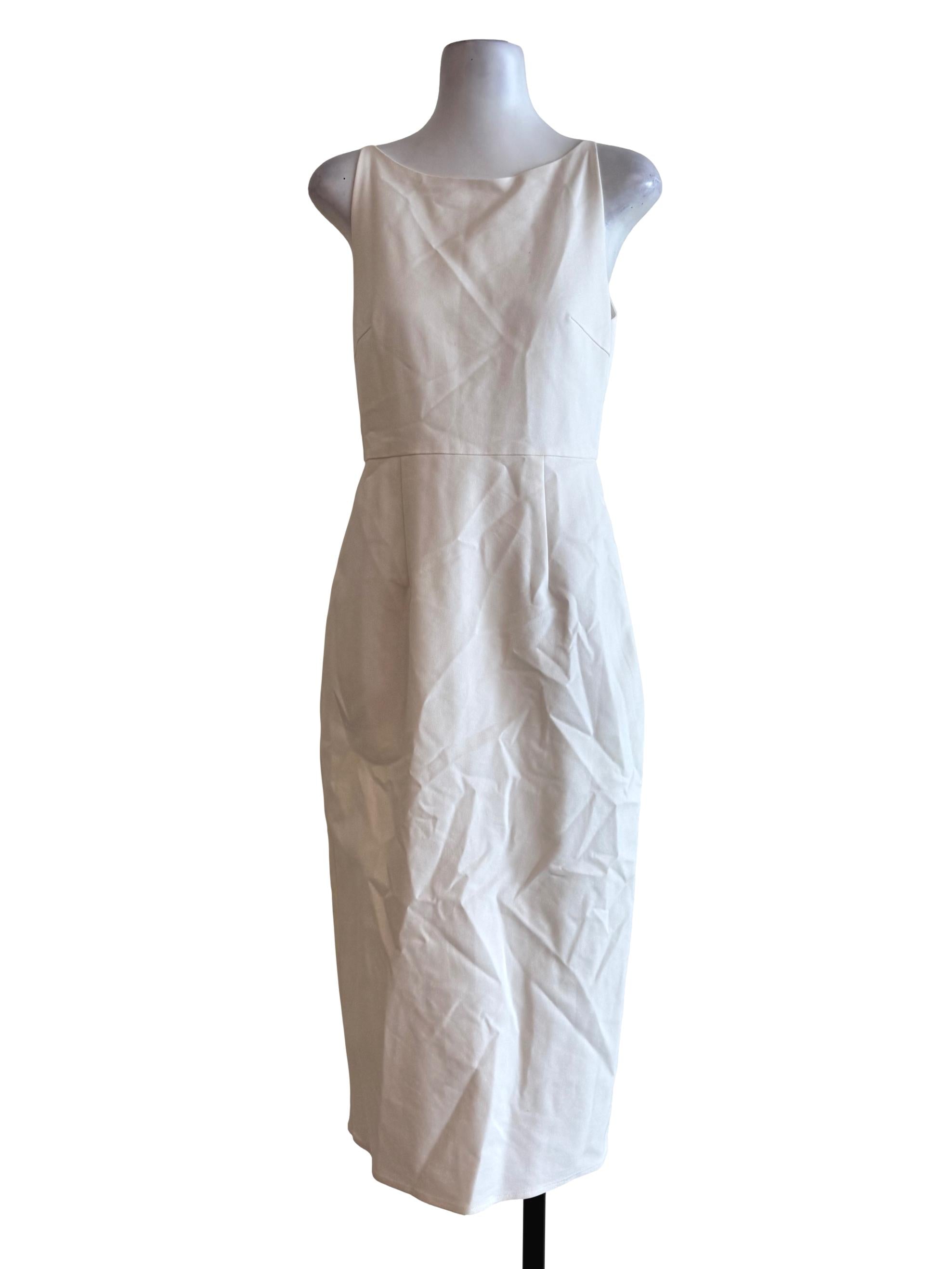 Pure White Sleeveless Dress OSN
