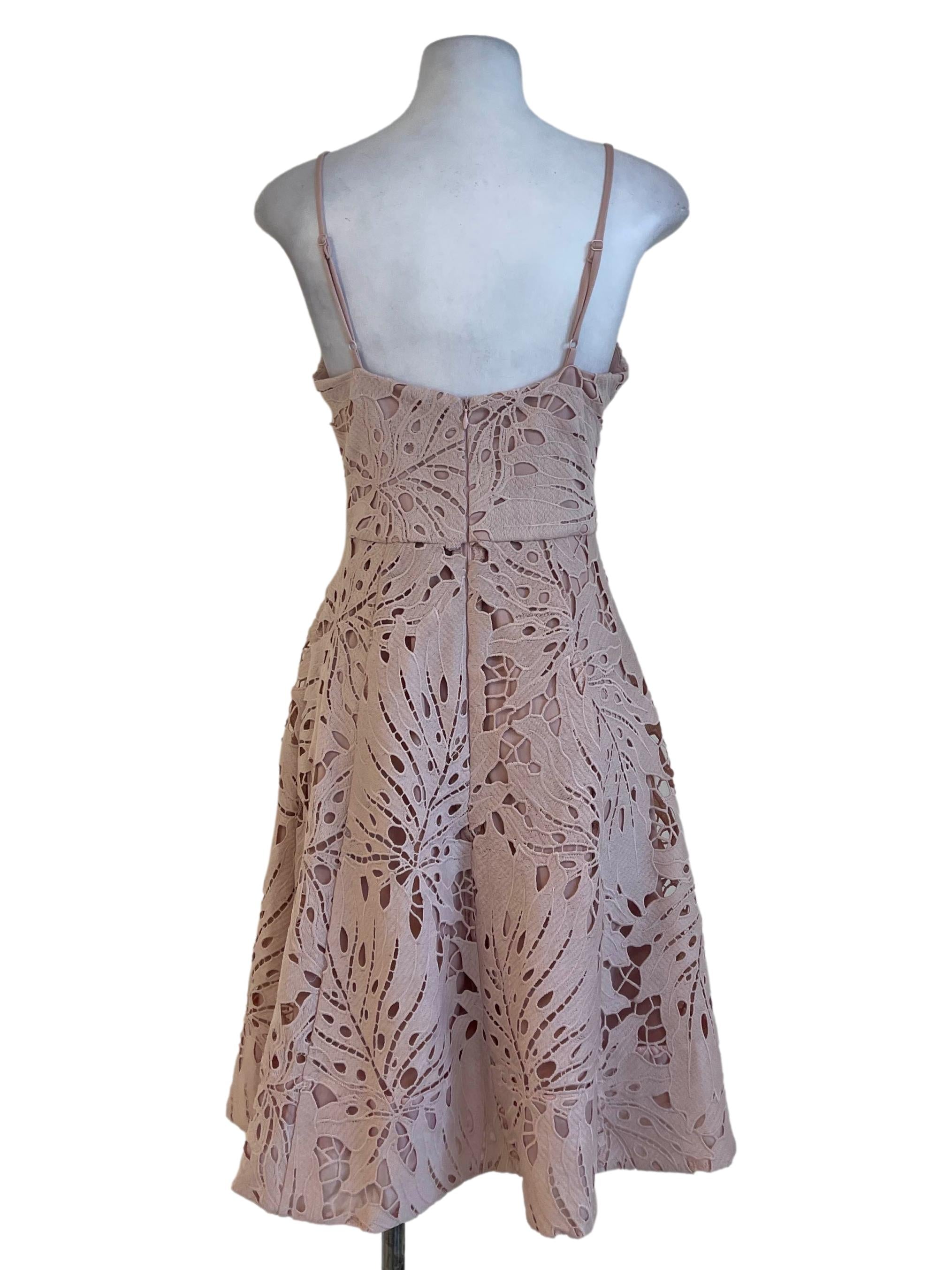 Peach Pink Lace Dress