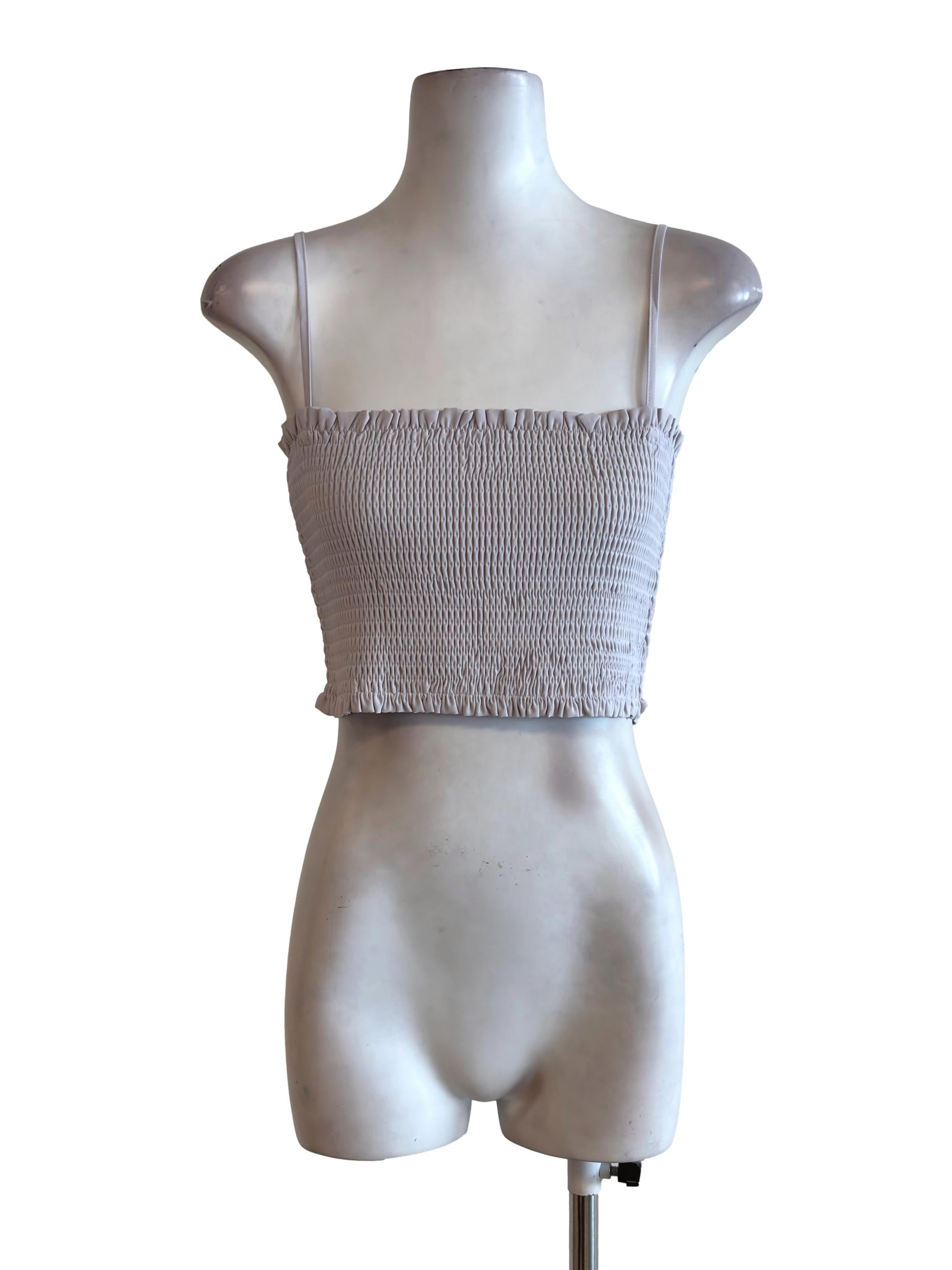 Periwinkle Purple Scrunched Cropped Cami Top