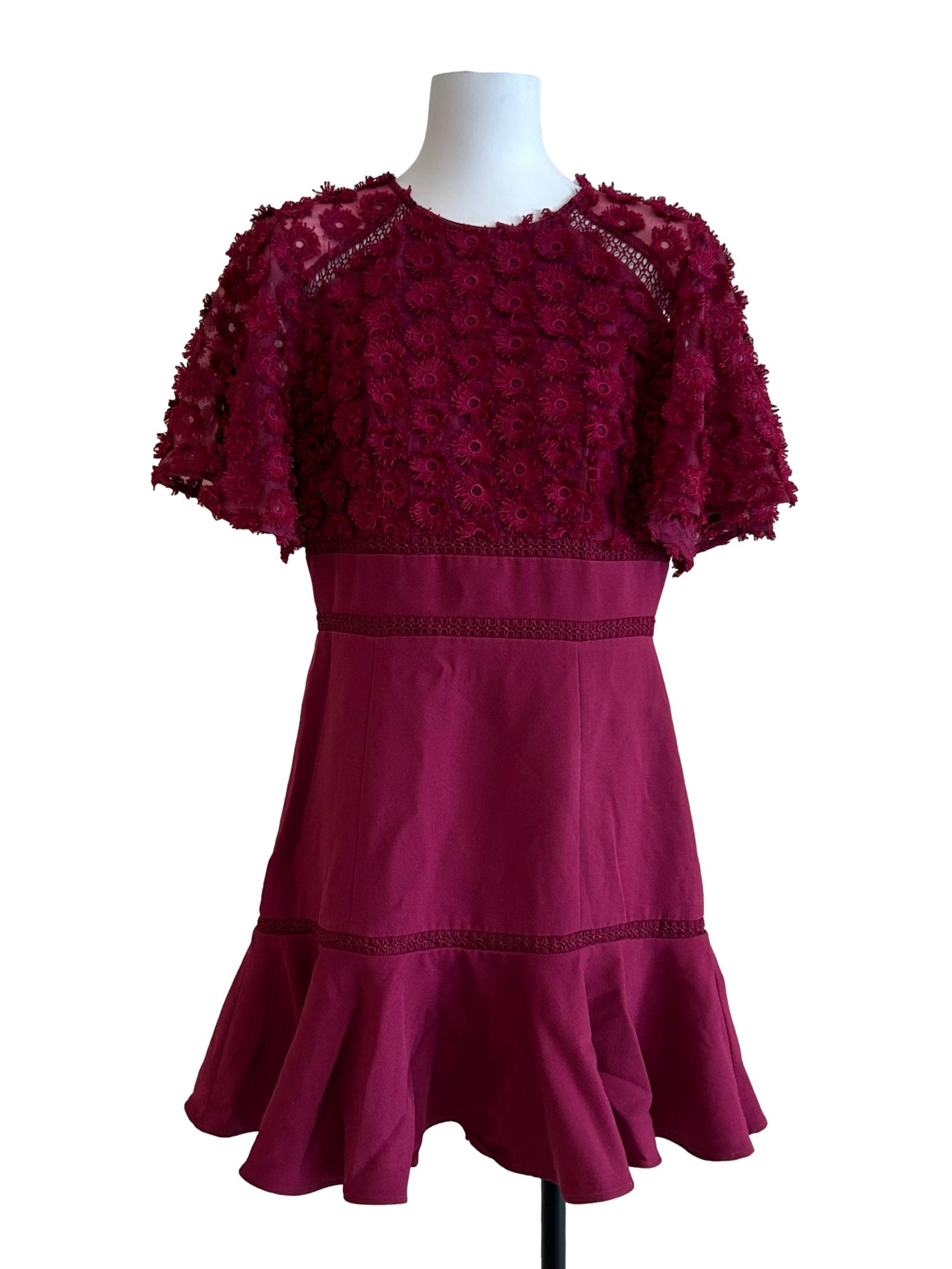 Magenta Pink Floral Dress