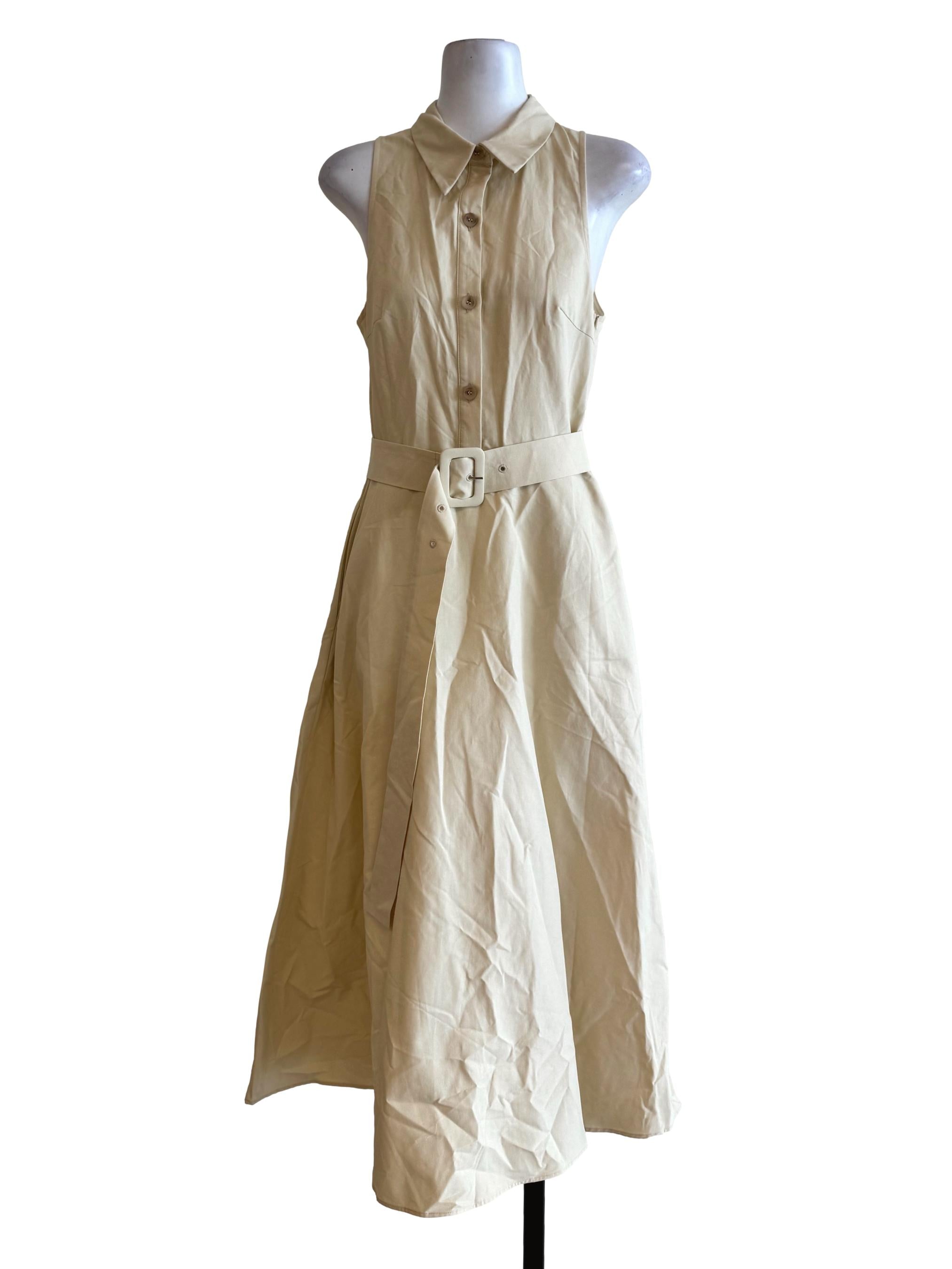 Cotton Belted Midi Dress OSN