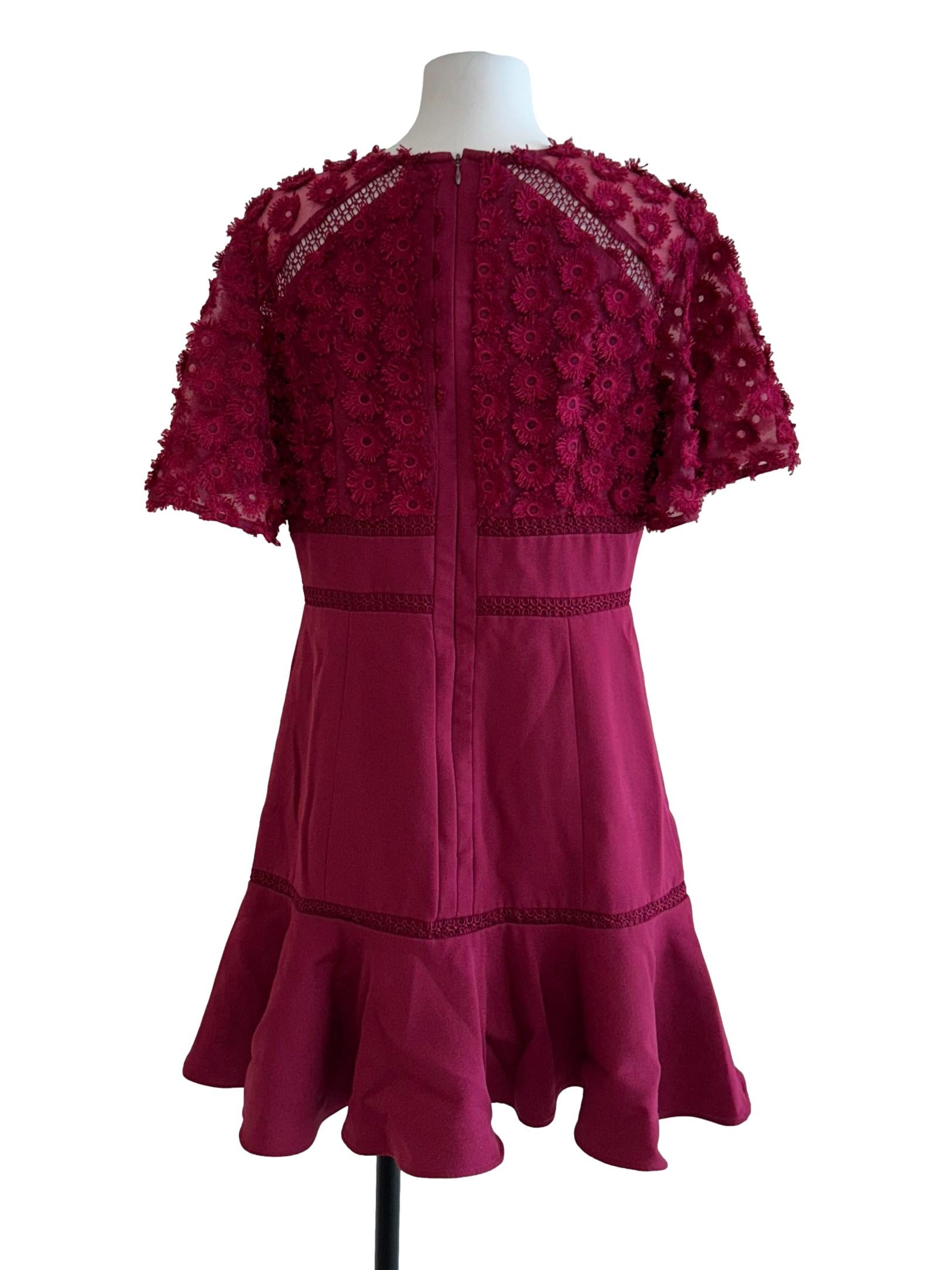 Magenta Pink Floral Dress